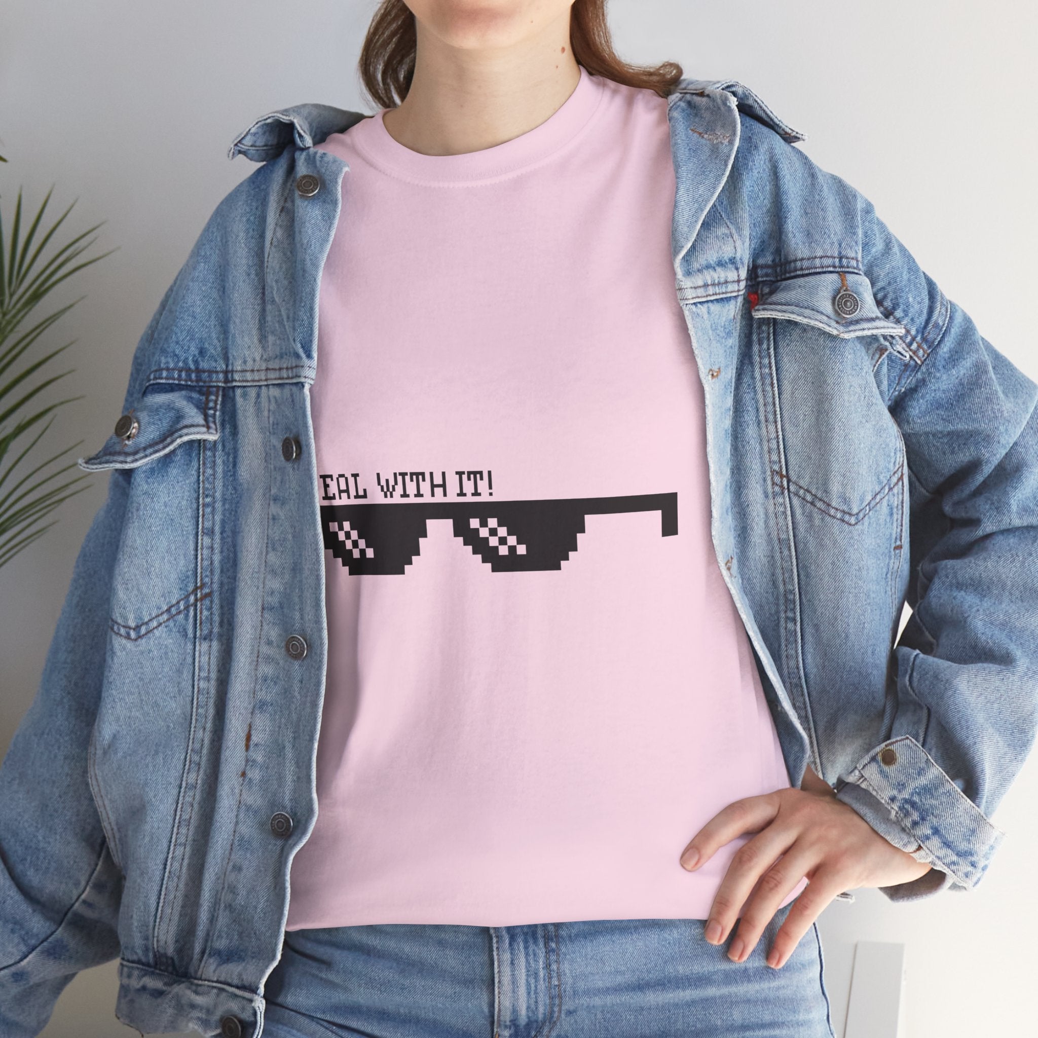 Just Do It Tomorrow Tee — 'Deal With It' Pixel Sunglasses Graphic T‑Shirt