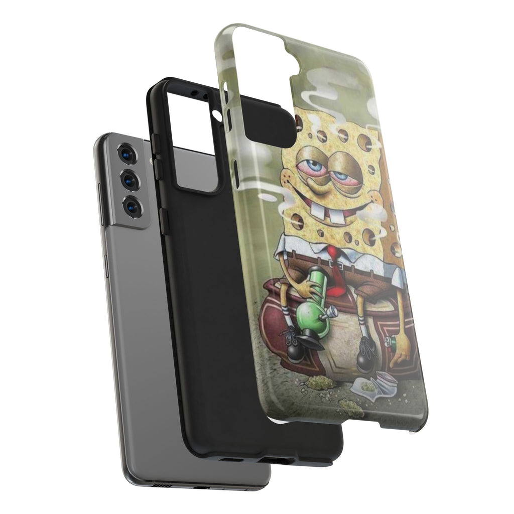 Sponge Parody Tough Phone Case – Stoned Cartoon Sponge Bob with Bong