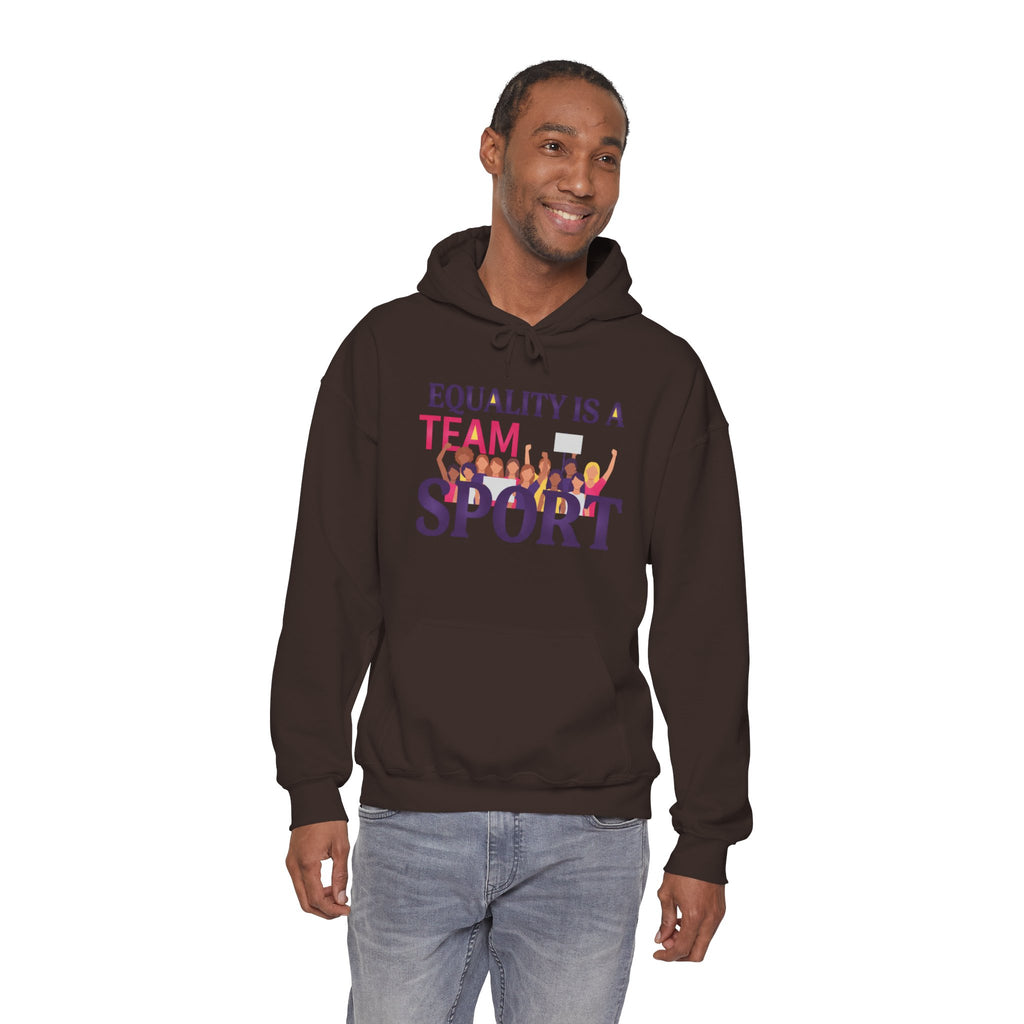 Equality Is a Team Sport Hoodie — Inclusive Team Unity Sweatshirt