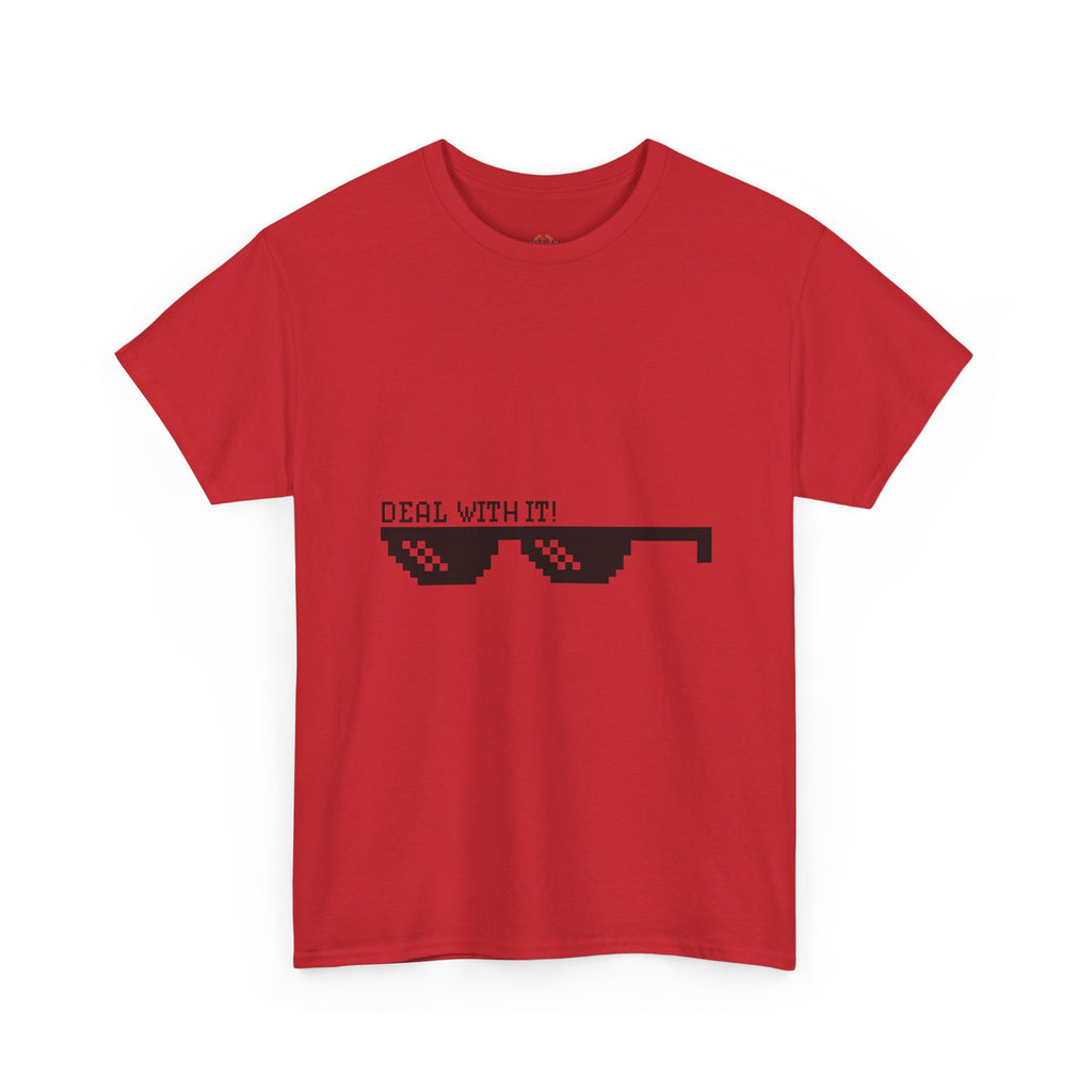Just Do It Tomorrow Tee — 'Deal With It' Pixel Sunglasses Graphic T‑Shirt