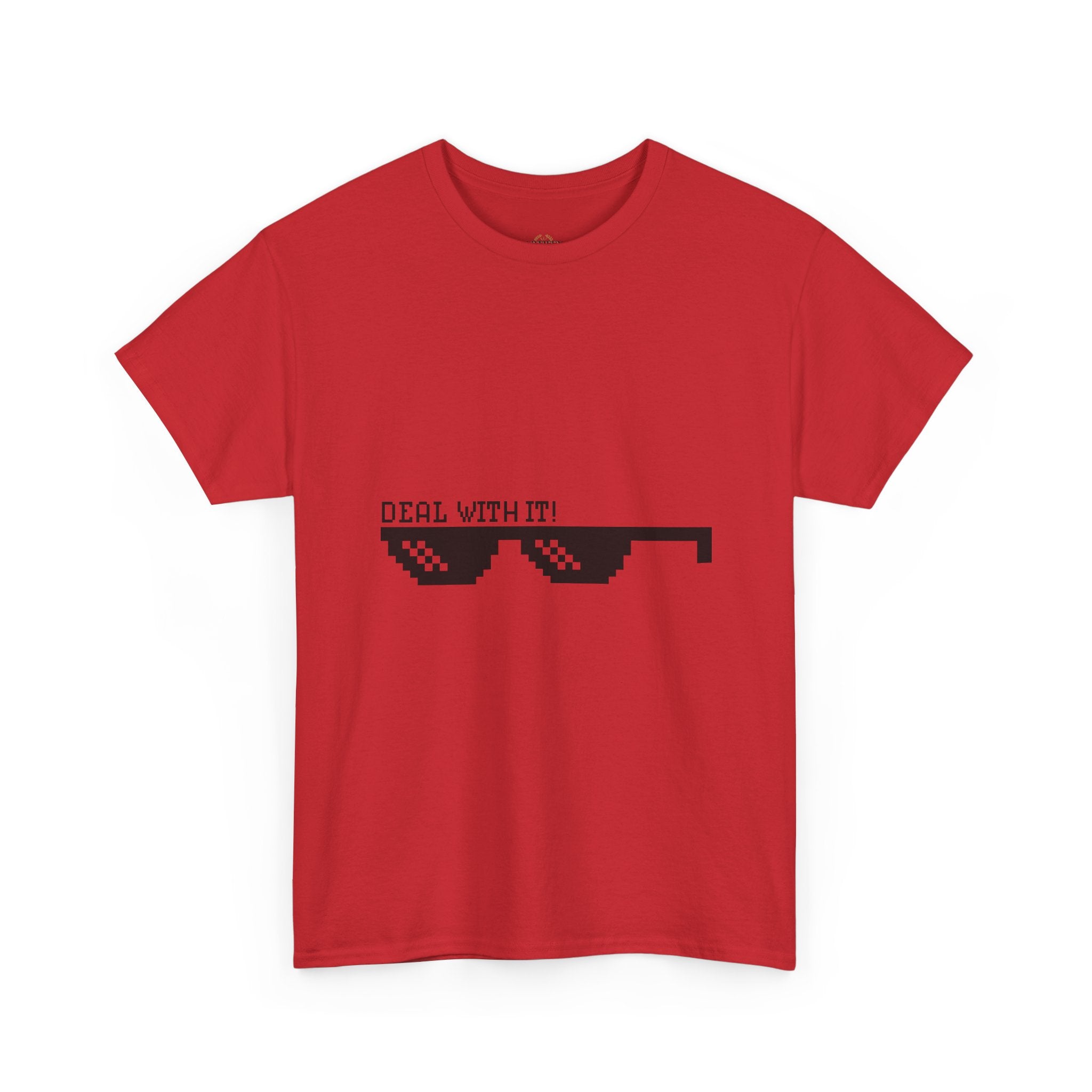 Just Do It Tomorrow Tee — 'Deal With It' Pixel Sunglasses Graphic T‑Shirt
