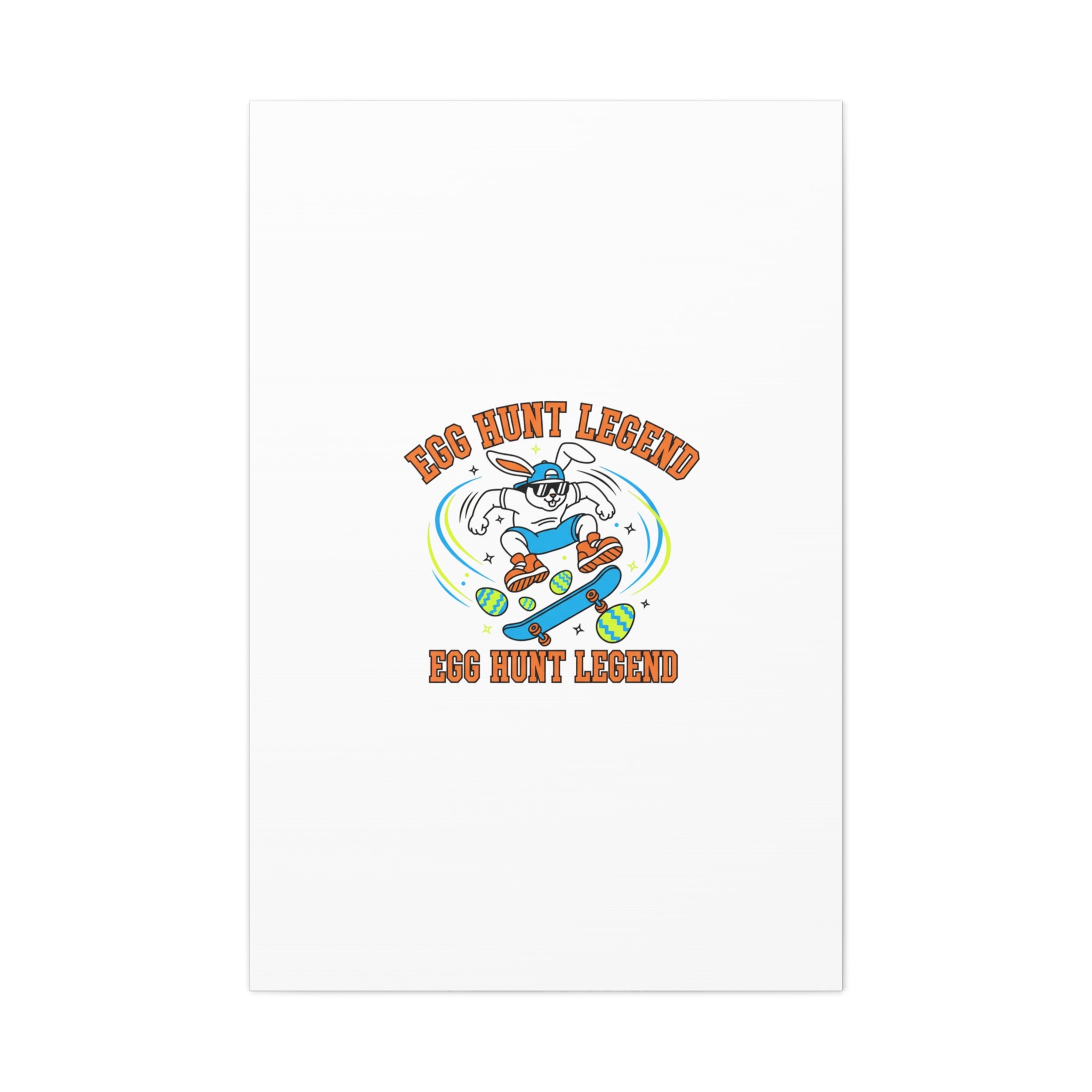 Egg Hunt Legend Canvas | Bold Boys Easter, Egg Hunter Skateboard Dino Egg