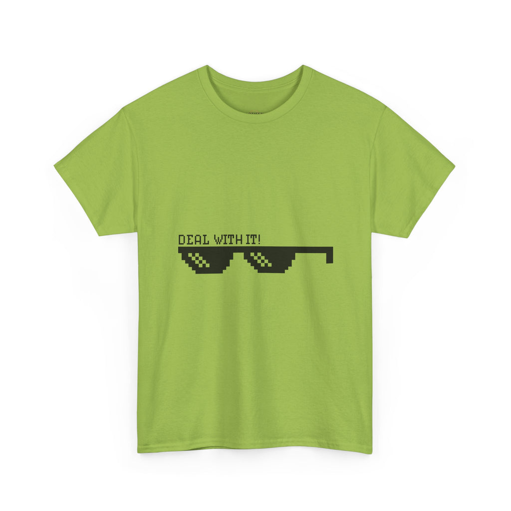 Just Do It Tomorrow Tee — 'Deal With It' Pixel Sunglasses Graphic T‑Shirt