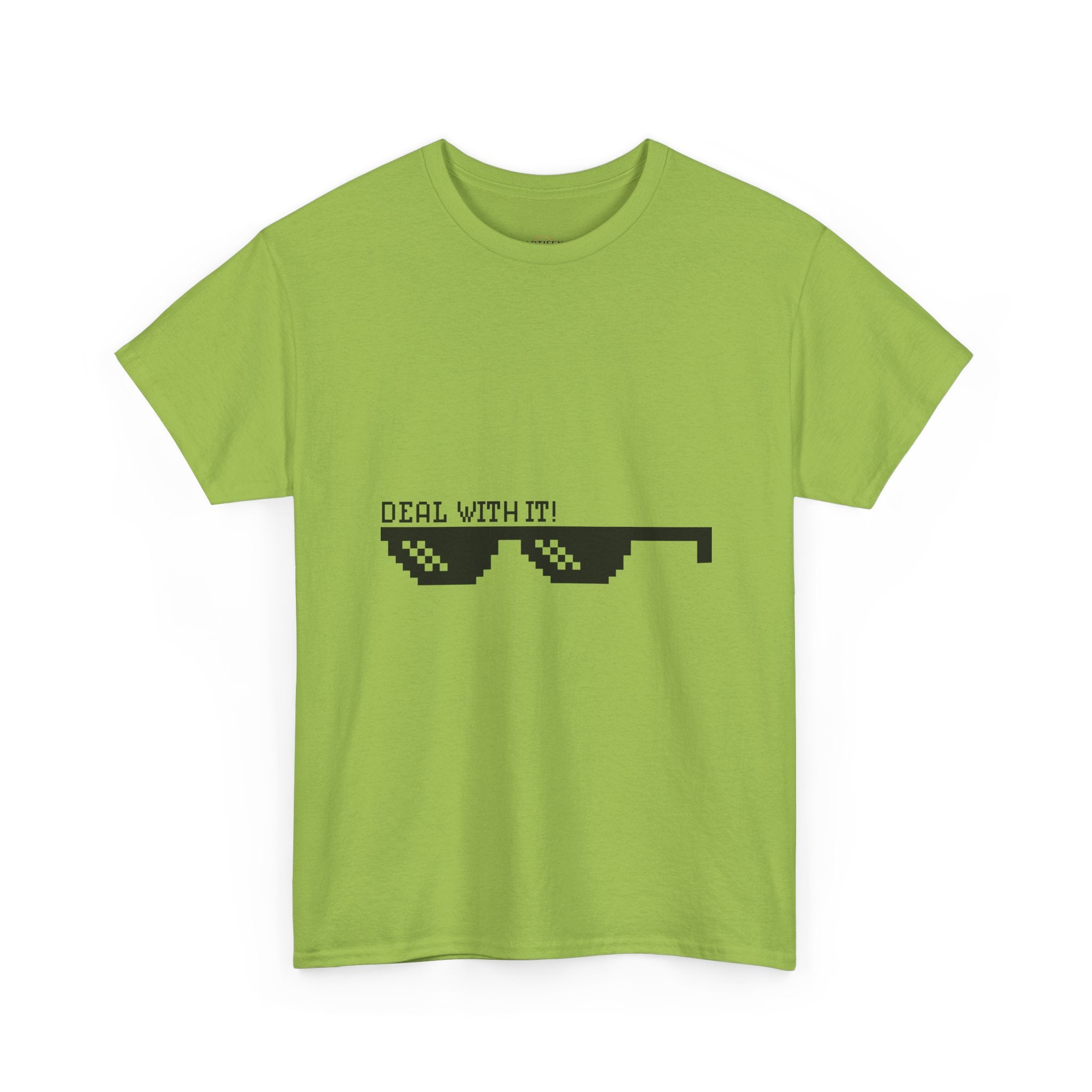 Just Do It Tomorrow Tee — 'Deal With It' Pixel Sunglasses Graphic T‑Shirt
