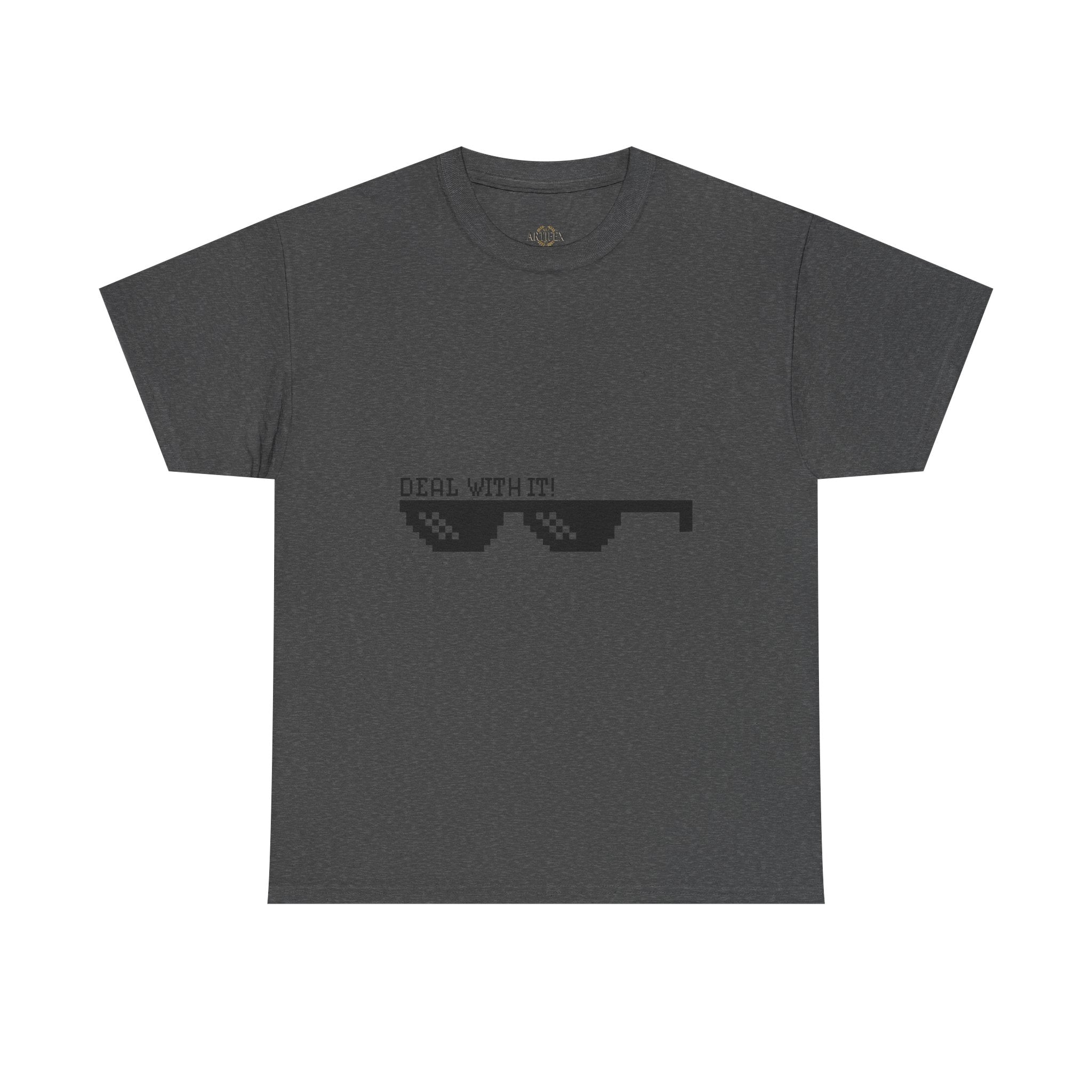 Just Do It Tomorrow Tee — 'Deal With It' Pixel Sunglasses Graphic T‑Shirt