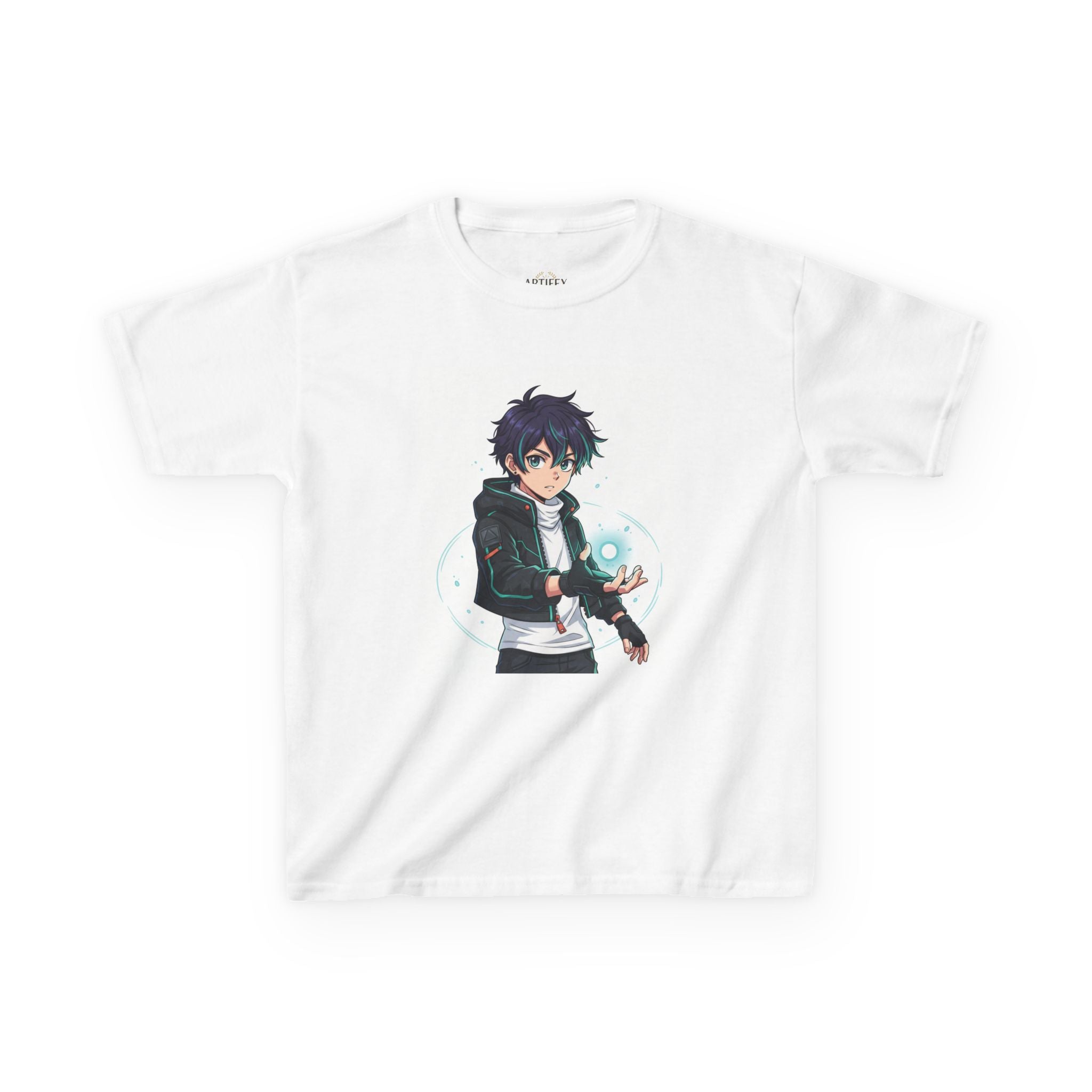Kids Anime Mage T‑Shirt — Cute Boy Sorcerer Graphic Tee