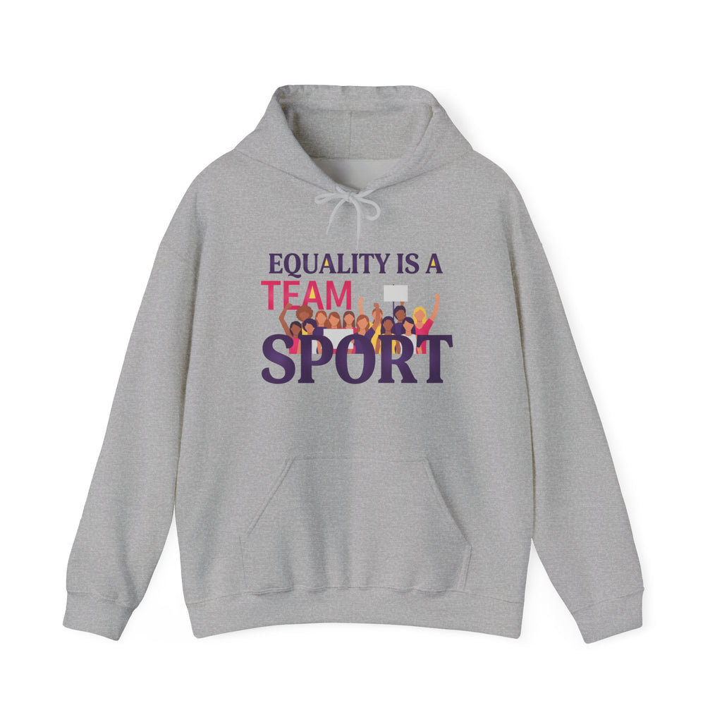 Equality Is a Team Sport Hoodie — Inclusive Team Unity Sweatshirt