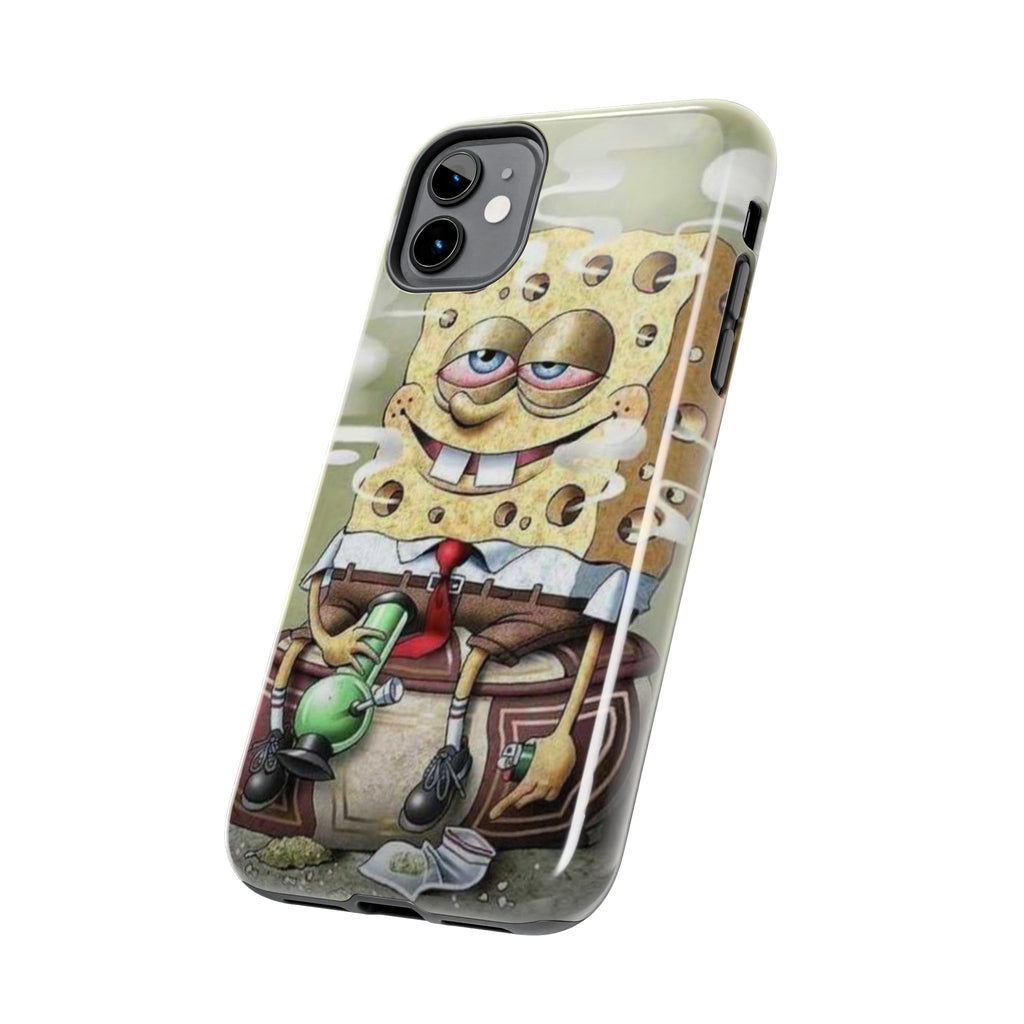Sponge Parody Tough Phone Case – Stoned Cartoon Sponge Bob with Bong