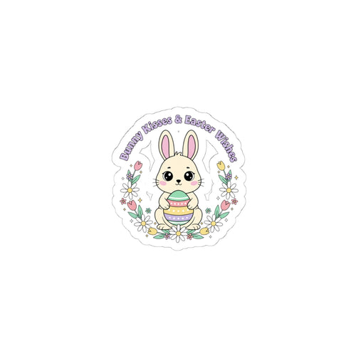 Easter Bunny Aesthetic Kiss-Cut Stickers | Pastel Spring, Cottagecore Cute