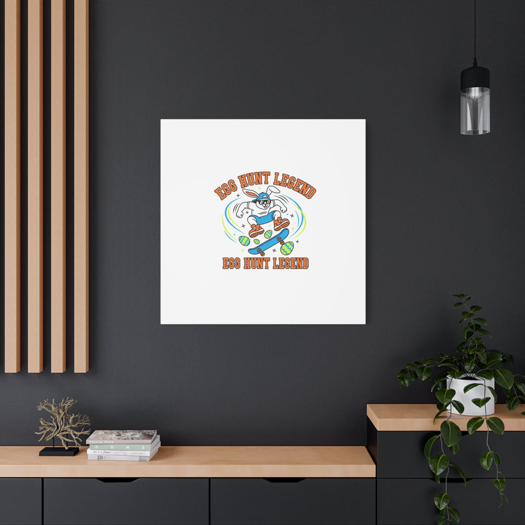 Egg Hunt Legend Canvas | Bold Boys Easter, Egg Hunter Skateboard Dino Egg
