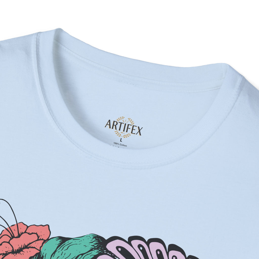 Girl Power Floral Portrait T-Shirt