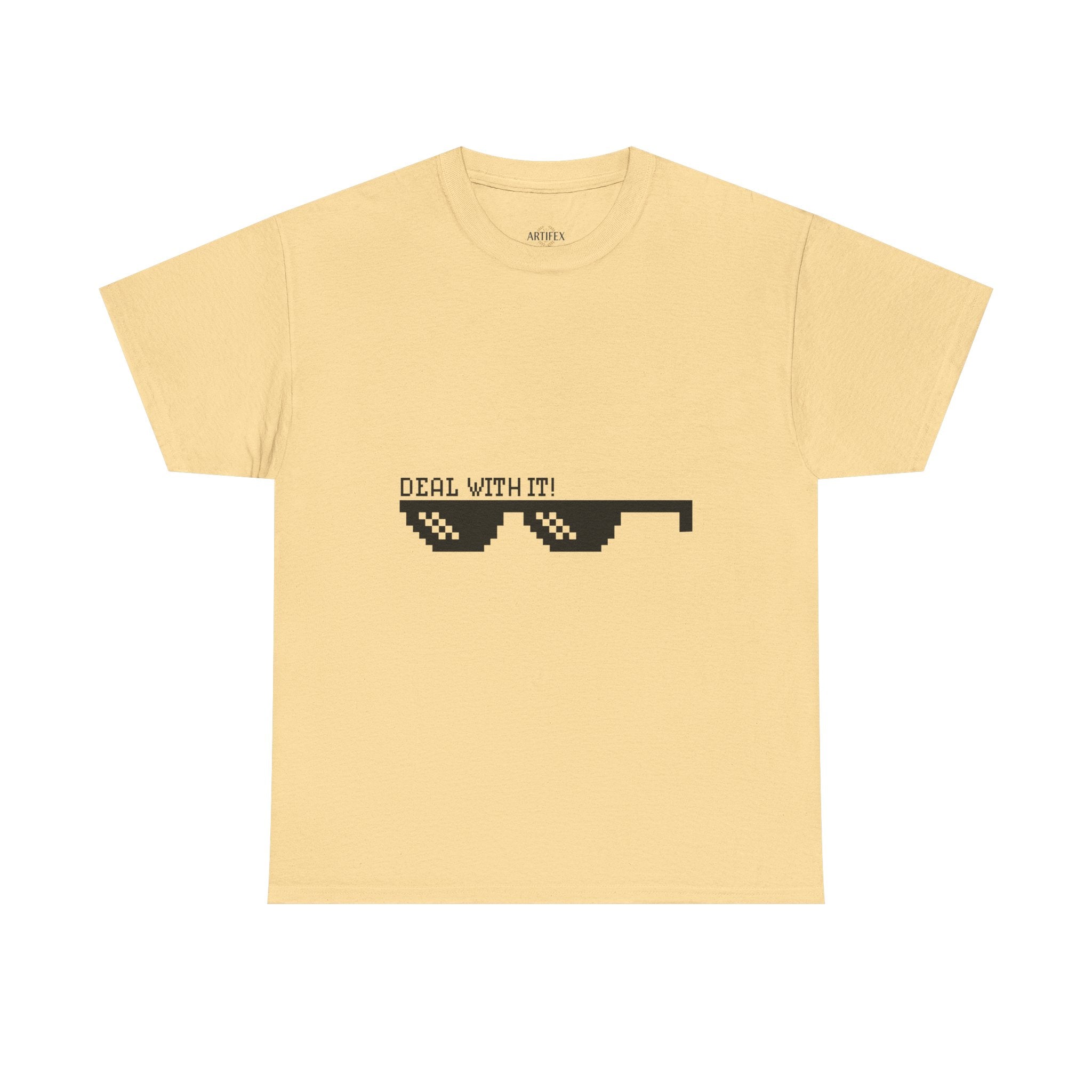 Just Do It Tomorrow Tee — 'Deal With It' Pixel Sunglasses Graphic T‑Shirt