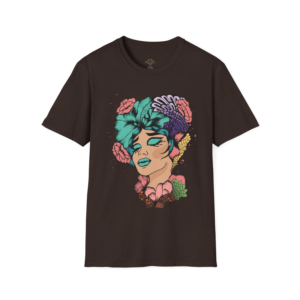 Girl Power Floral Portrait T-Shirt