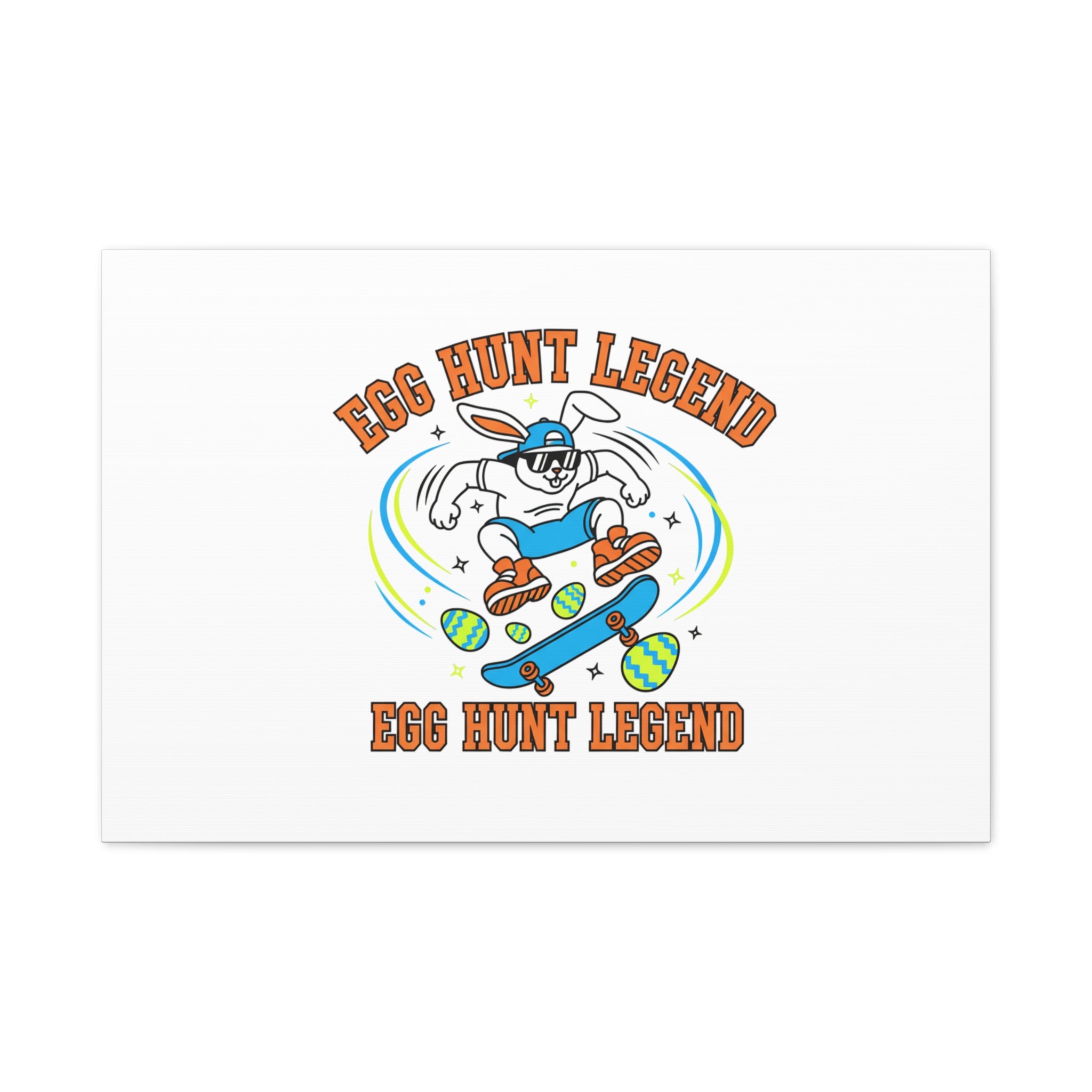 Egg Hunt Legend Canvas | Bold Boys Easter, Egg Hunter Skateboard Dino Egg