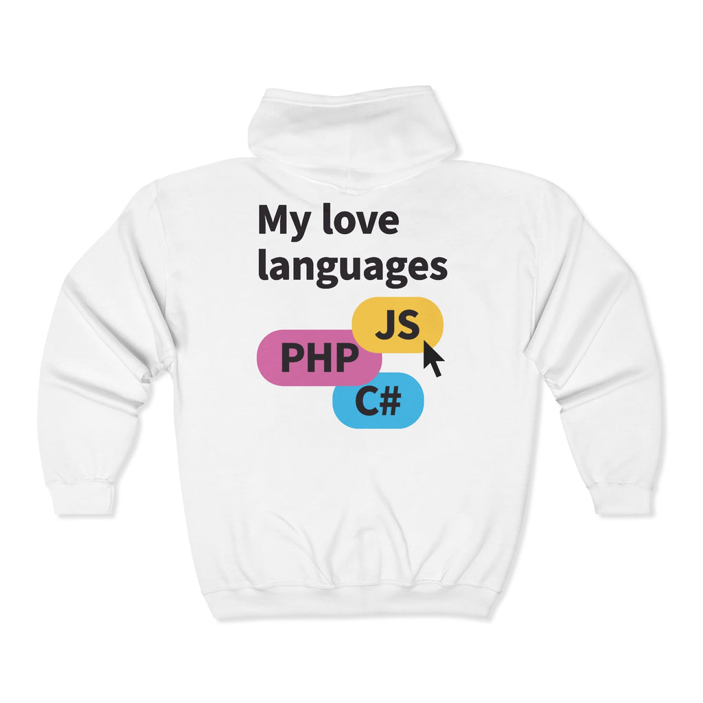 Monster Face Zip Hoodie — Playful Cartoon Splat Design