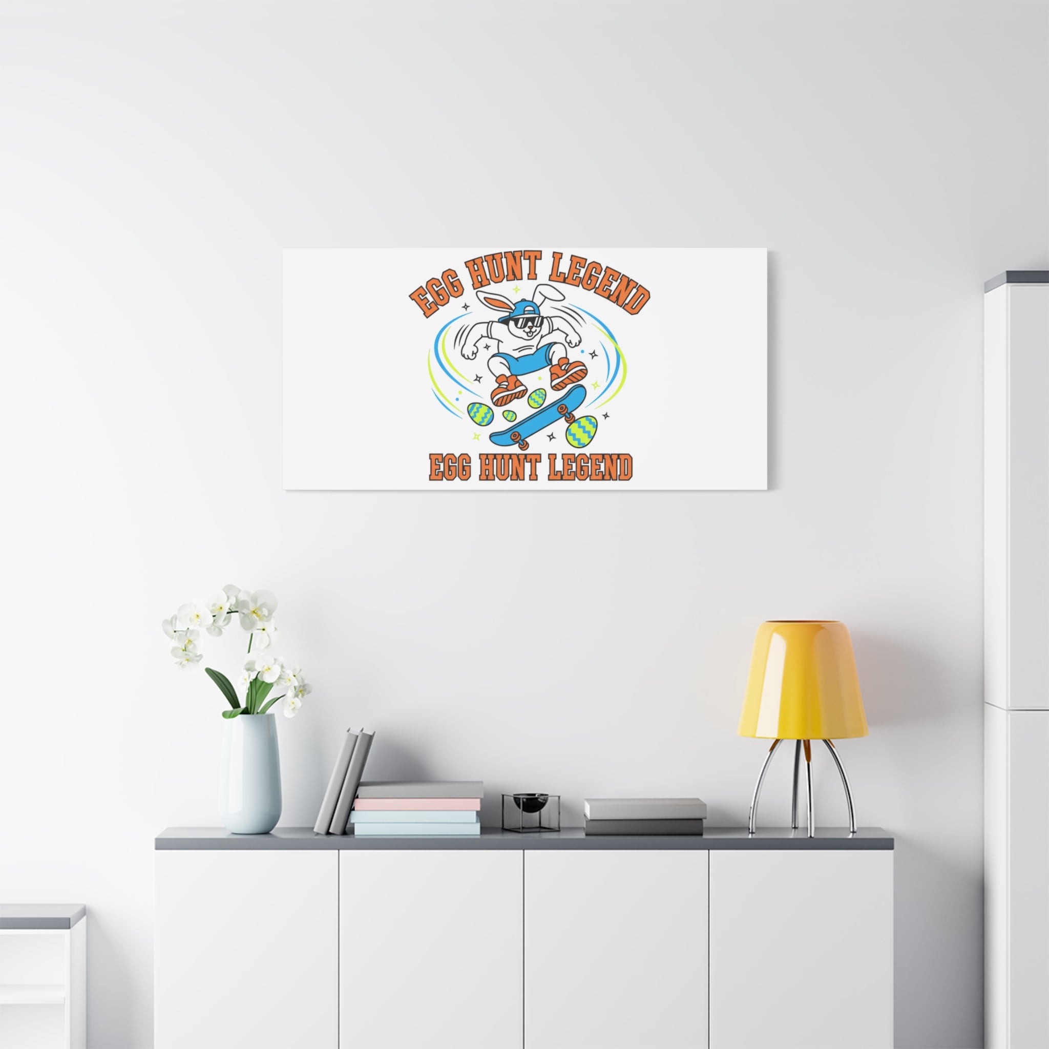 Egg Hunt Legend Canvas | Bold Boys Easter, Egg Hunter Skateboard Dino Egg