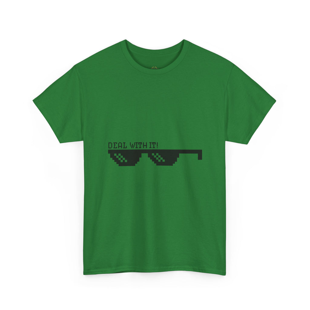 Just Do It Tomorrow Tee — 'Deal With It' Pixel Sunglasses Graphic T‑Shirt