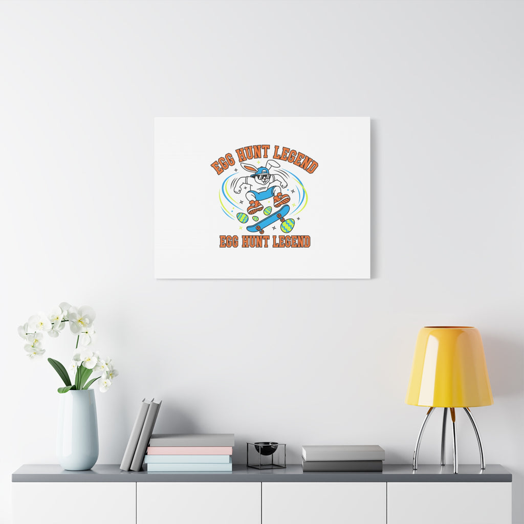 Egg Hunt Legend Canvas | Bold Boys Easter, Egg Hunter Skateboard Dino Egg