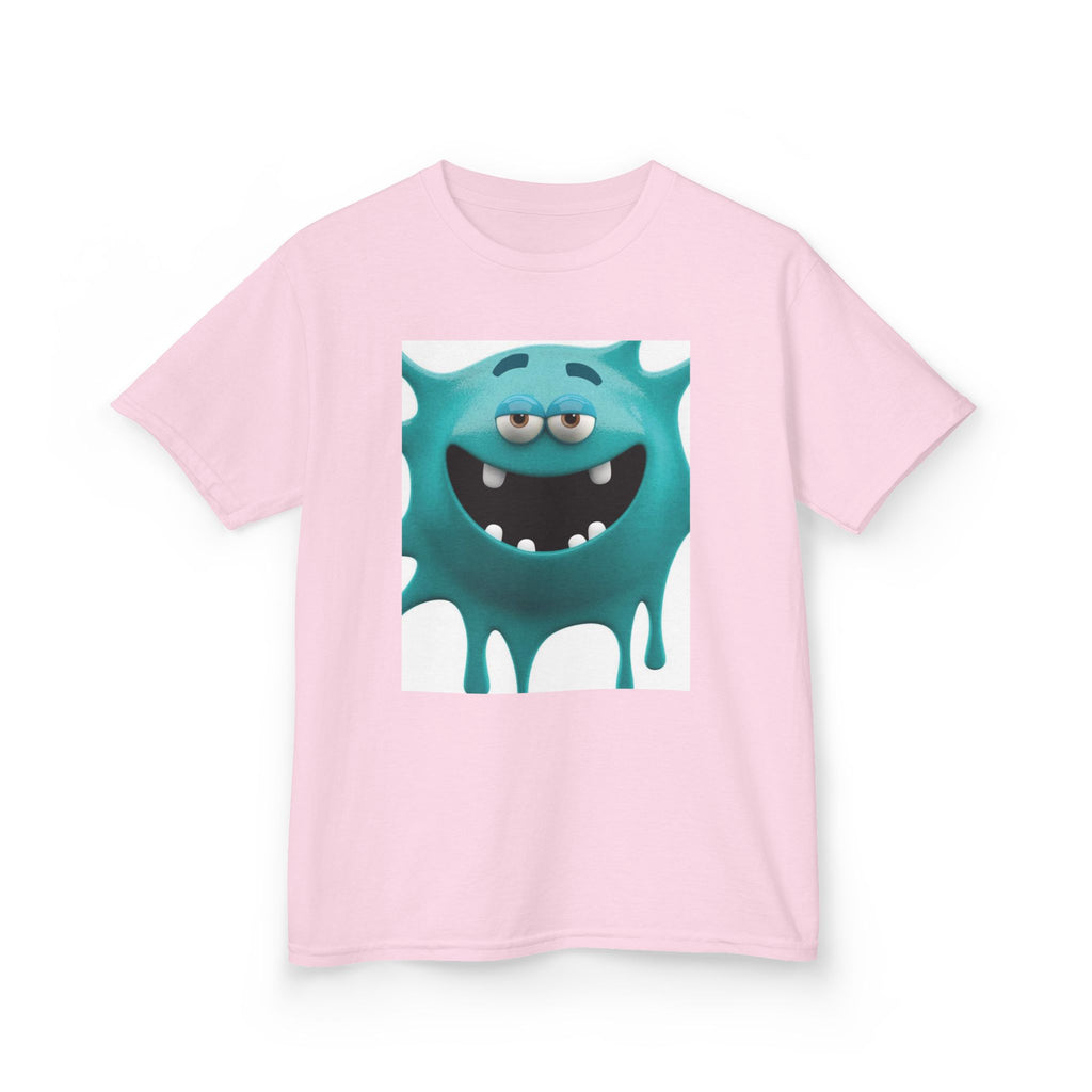 Kids Monster Drip T-Shirt — Cute Teal Cartoon Monster Tee