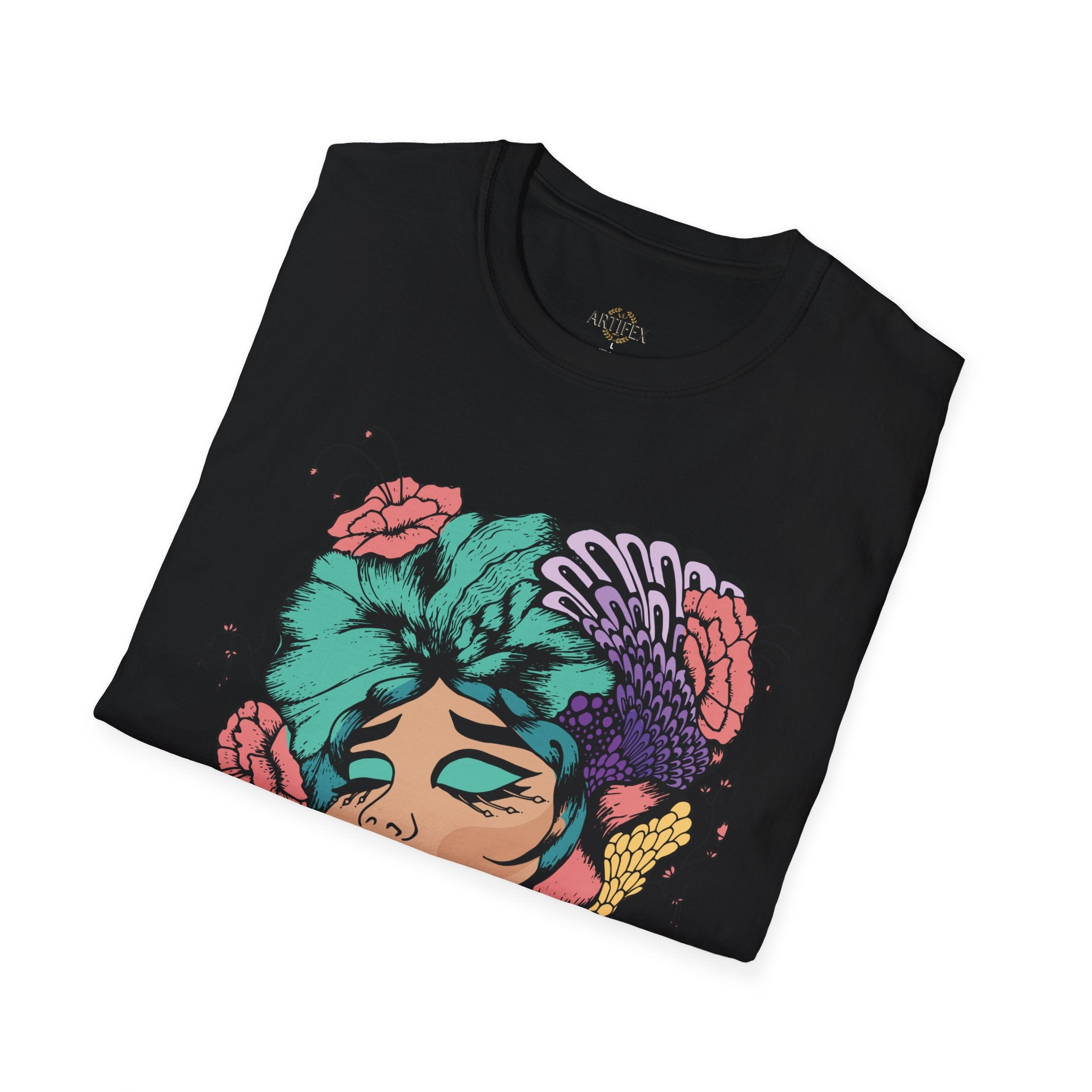 Girl Power Floral Portrait T-Shirt