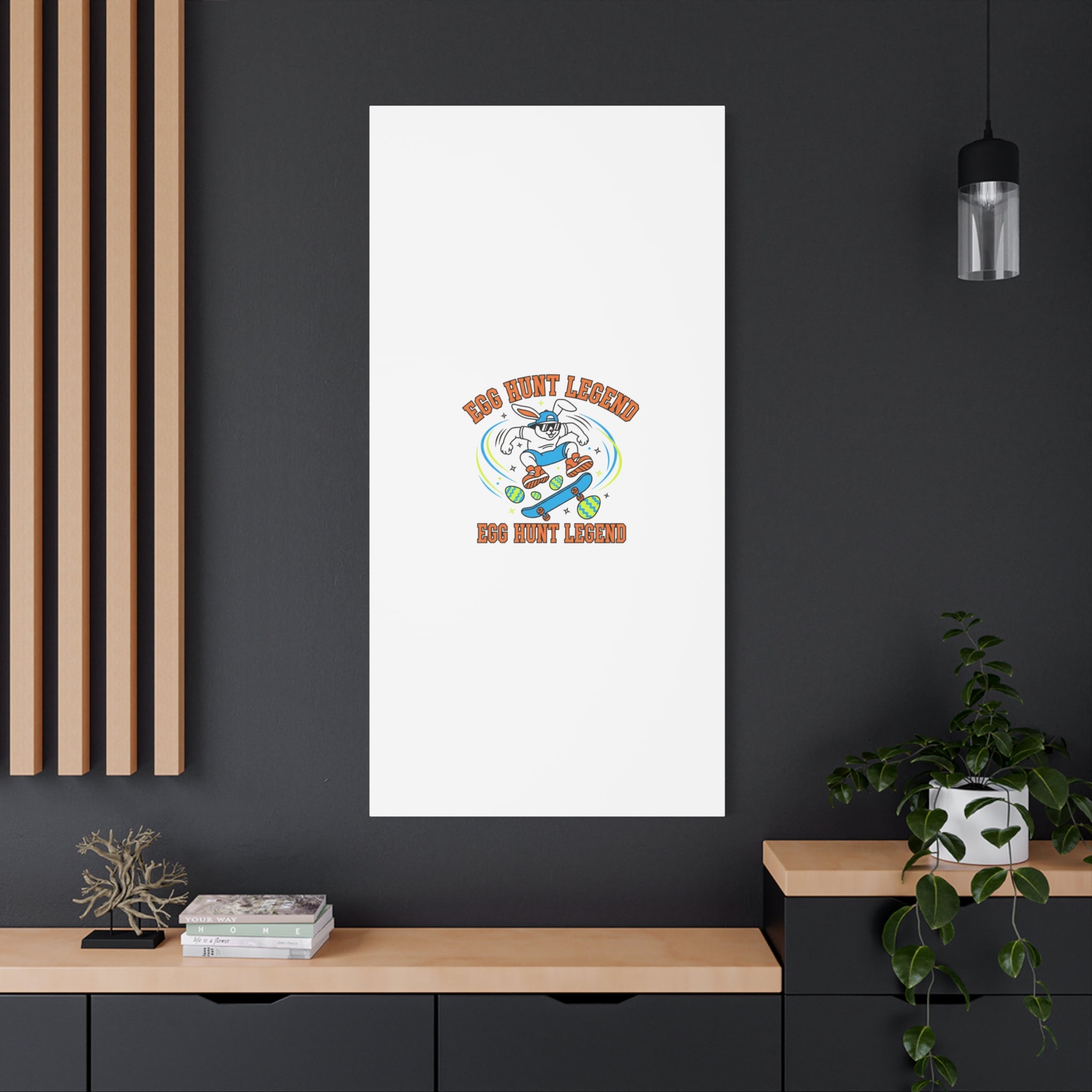 Egg Hunt Legend Canvas | Bold Boys Easter, Egg Hunter Skateboard Dino Egg