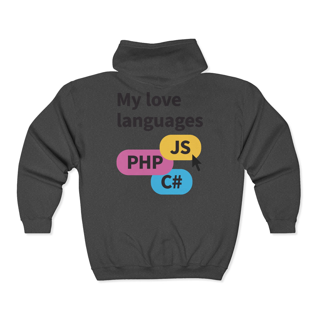 Monster Face Zip Hoodie — Playful Cartoon Splat Design