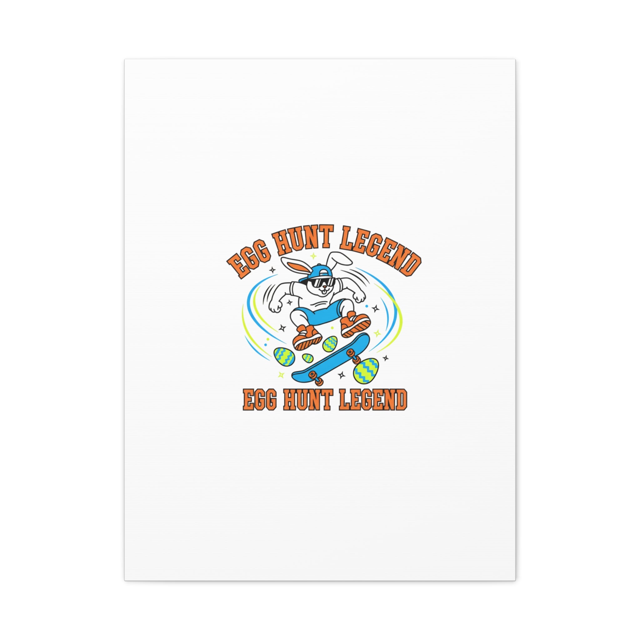Egg Hunt Legend Canvas | Bold Boys Easter, Egg Hunter Skateboard Dino Egg