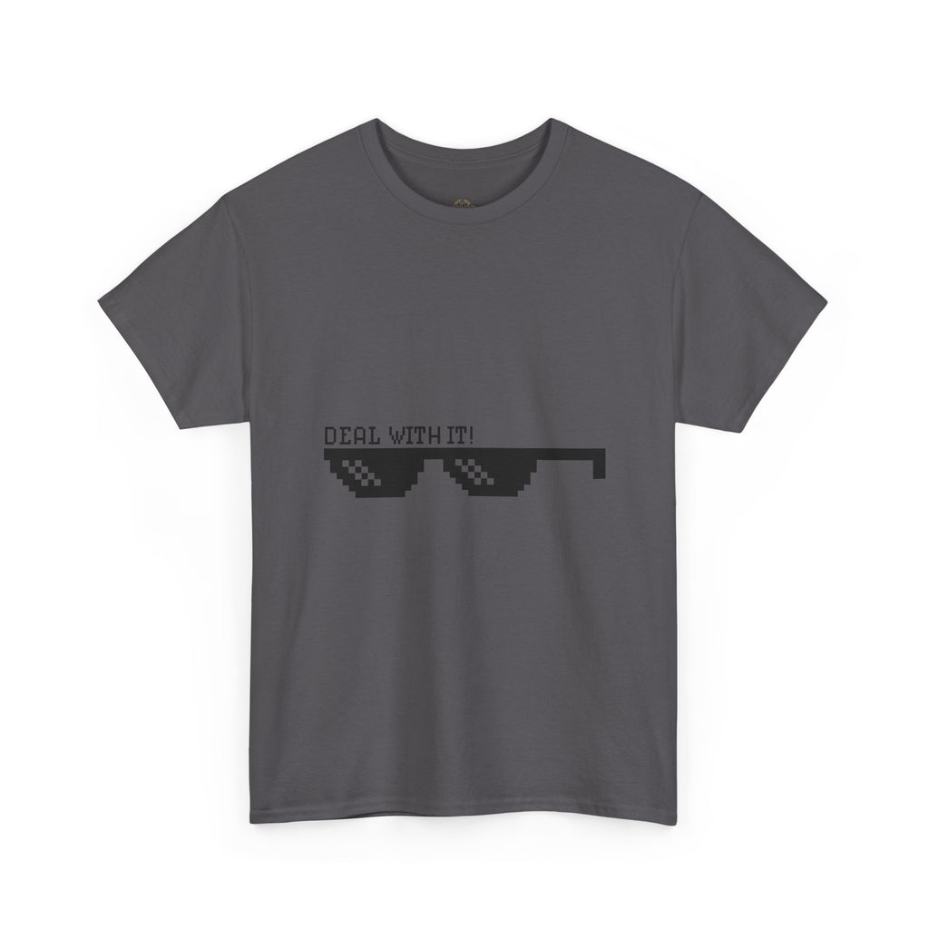 Just Do It Tomorrow Tee — 'Deal With It' Pixel Sunglasses Graphic T‑Shirt