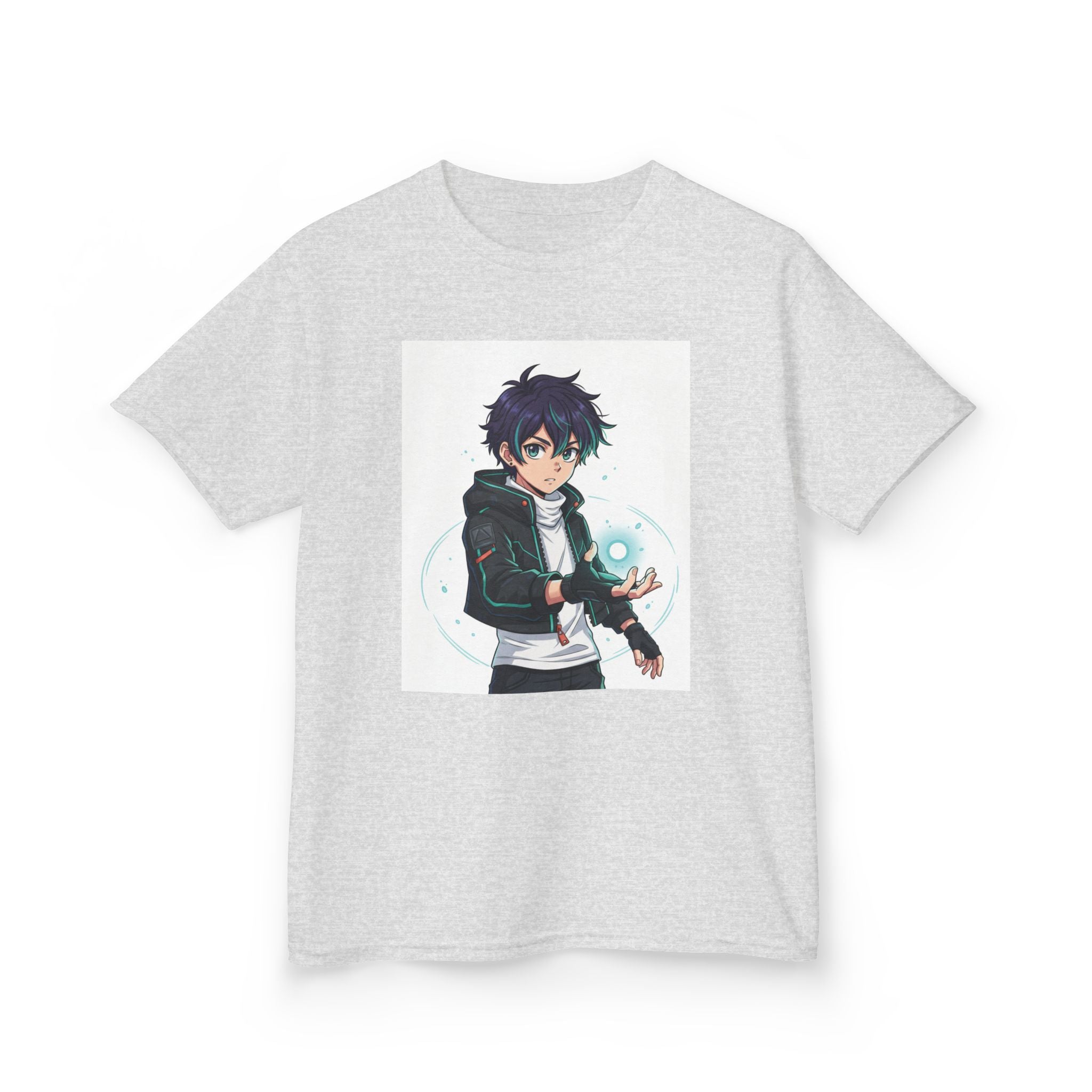 Kids Anime Mage T‑Shirt — Cute Boy Sorcerer Graphic Tee