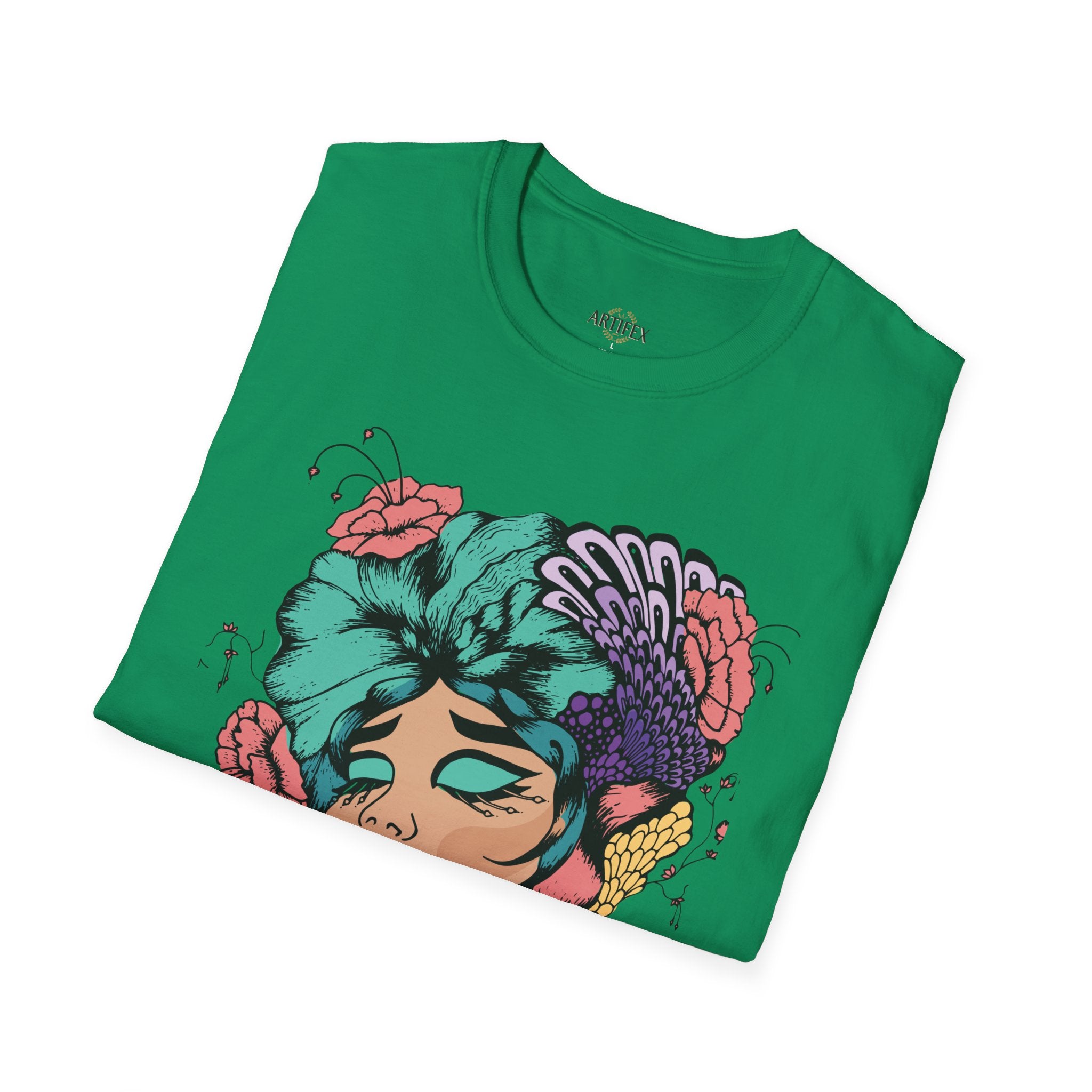 Girl Power Floral Portrait T-Shirt