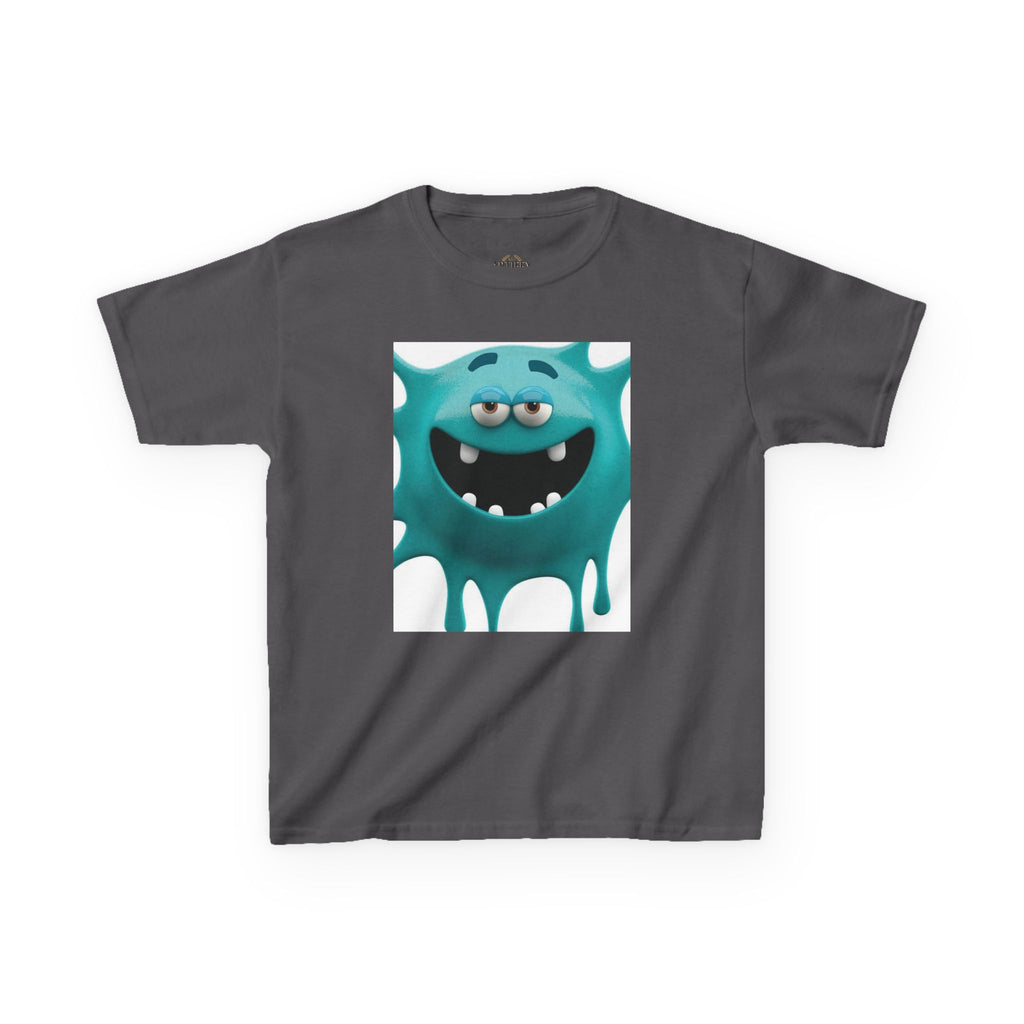 Kids Monster Drip T-Shirt — Cute Teal Cartoon Monster Tee