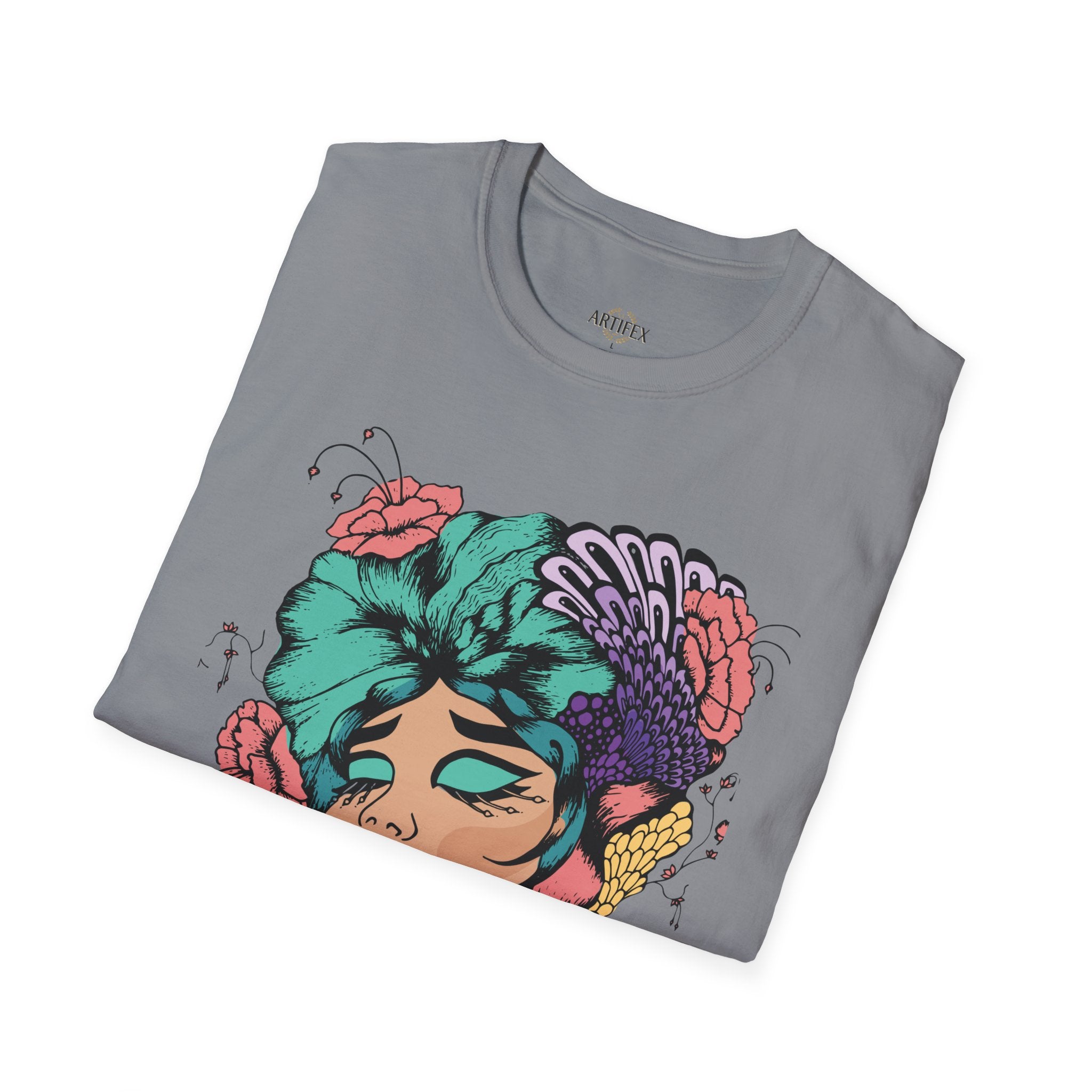 Girl Power Floral Portrait T-Shirt