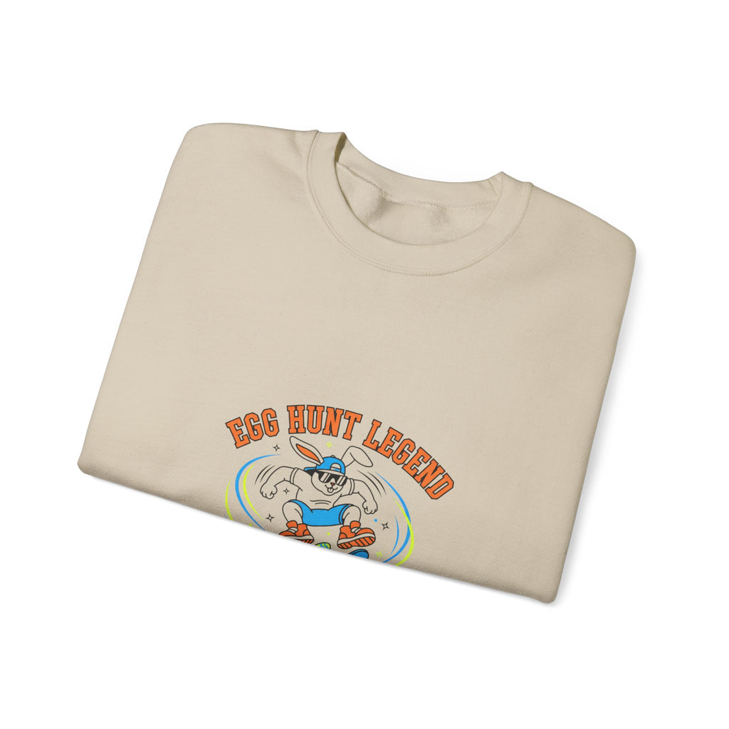 Egg Hunt Legend Crewneck Sweatshirt | boys Easter shirt, egg hunter graphic