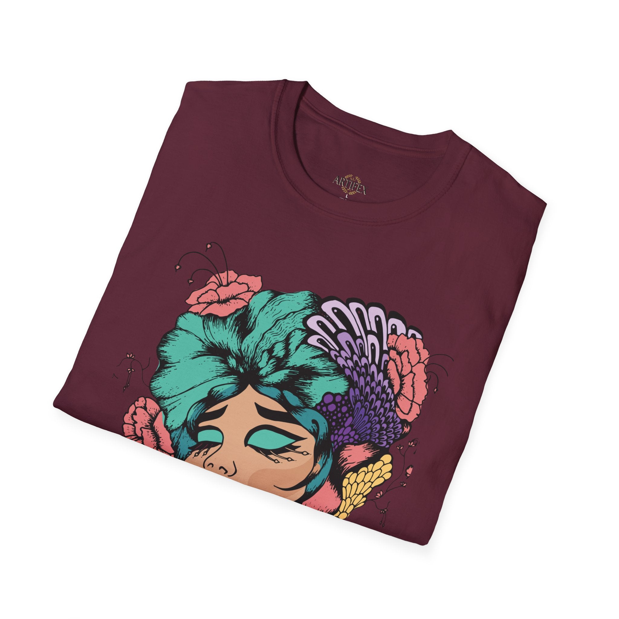 Girl Power Floral Portrait T-Shirt
