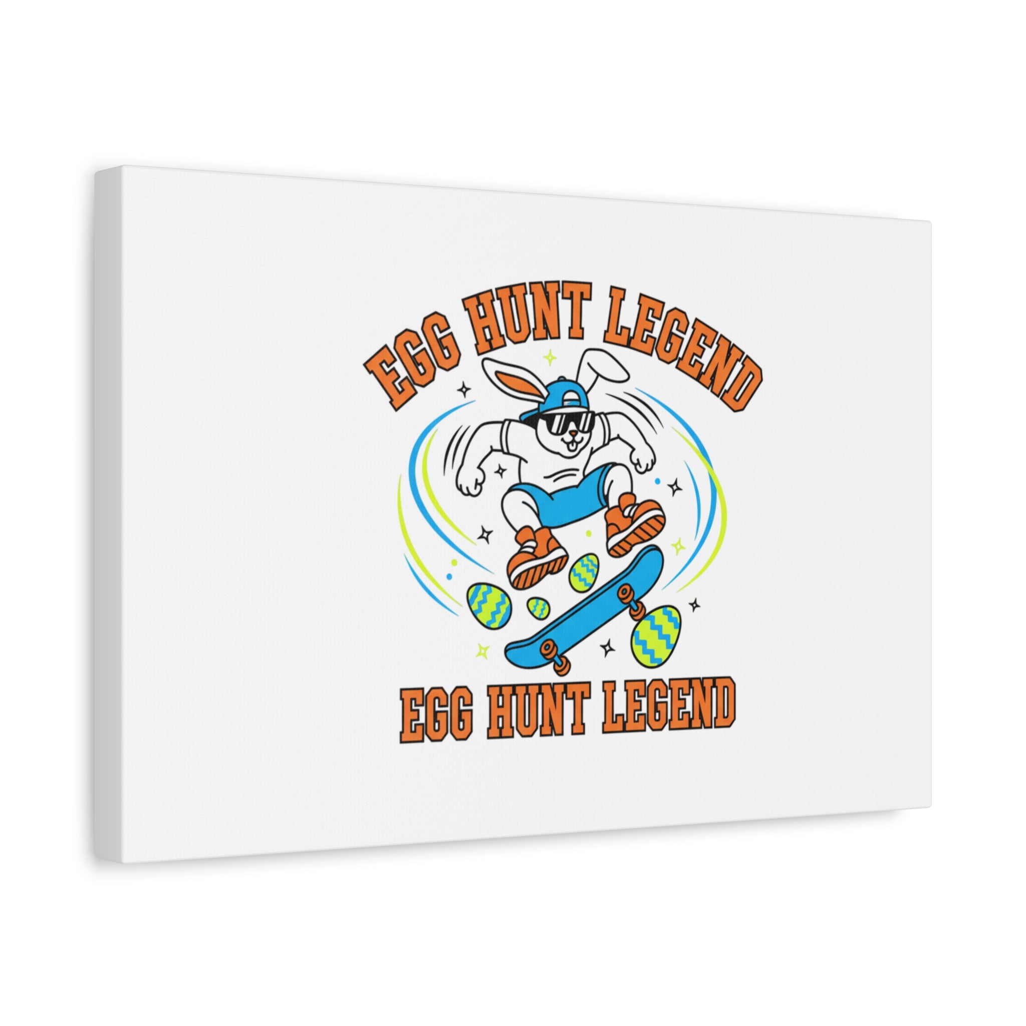 Egg Hunt Legend Canvas | Bold Boys Easter, Egg Hunter Skateboard Dino Egg