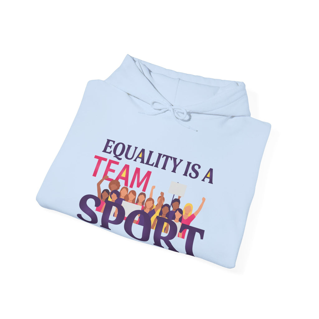 Equality Is a Team Sport Hoodie — Inclusive Team Unity Sweatshirt