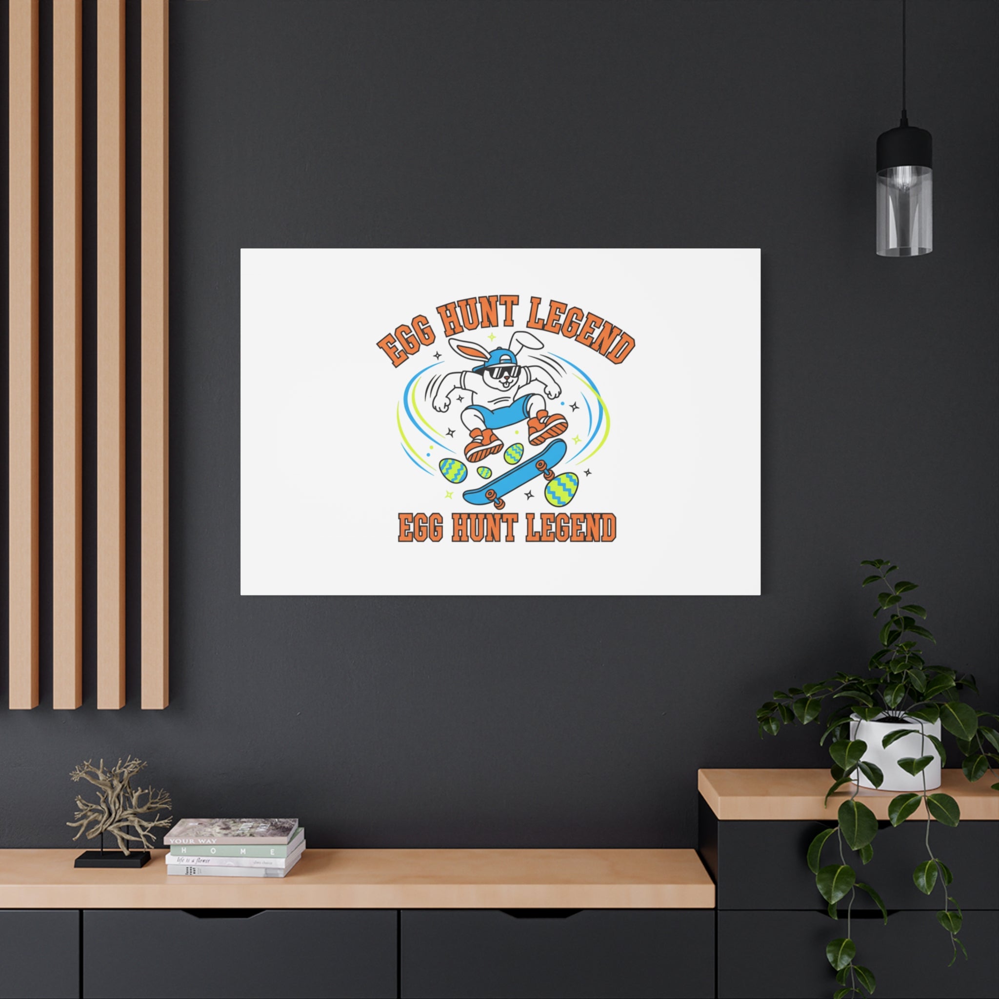 Egg Hunt Legend Canvas | Bold Boys Easter, Egg Hunter Skateboard Dino Egg