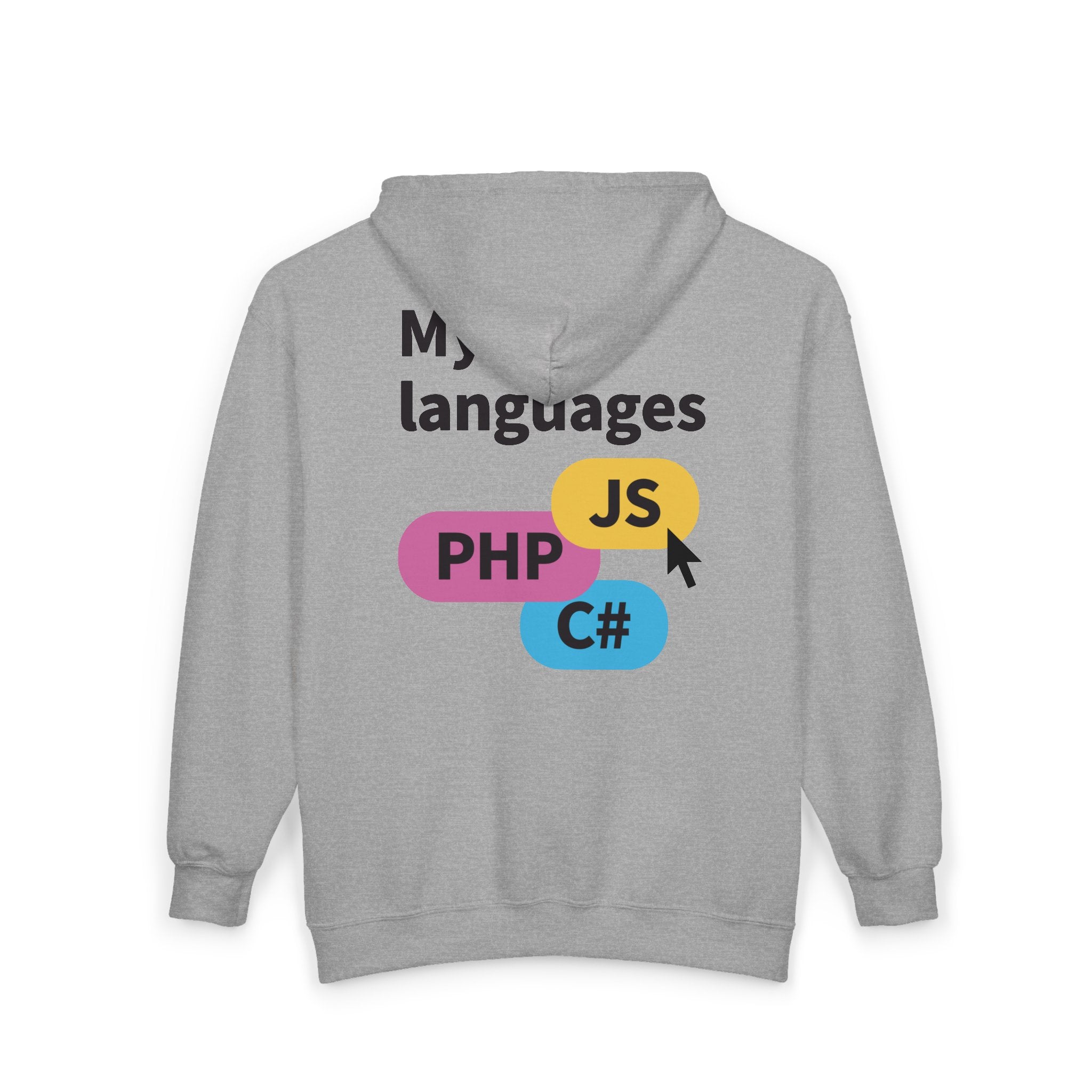 Monster Face Zip Hoodie — Playful Cartoon Splat Design