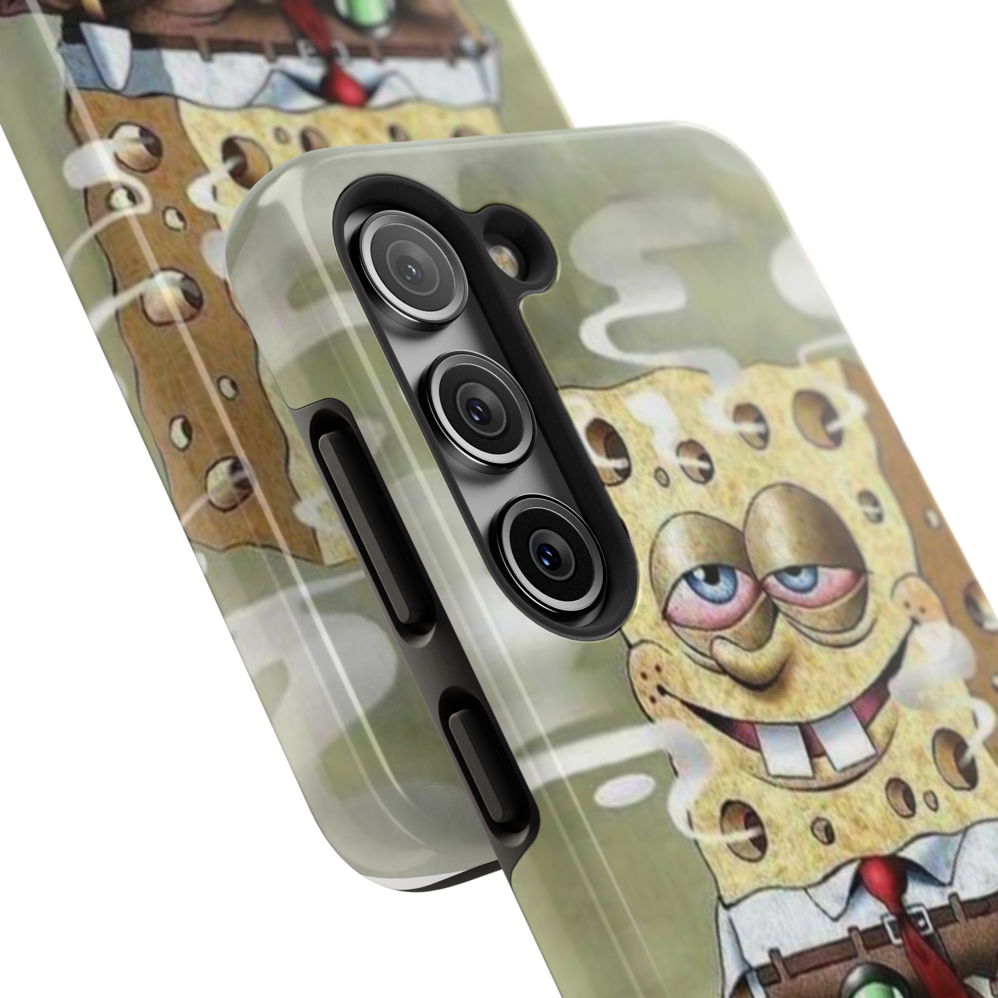 Sponge Parody Tough Phone Case – Stoned Cartoon Sponge Bob with Bong