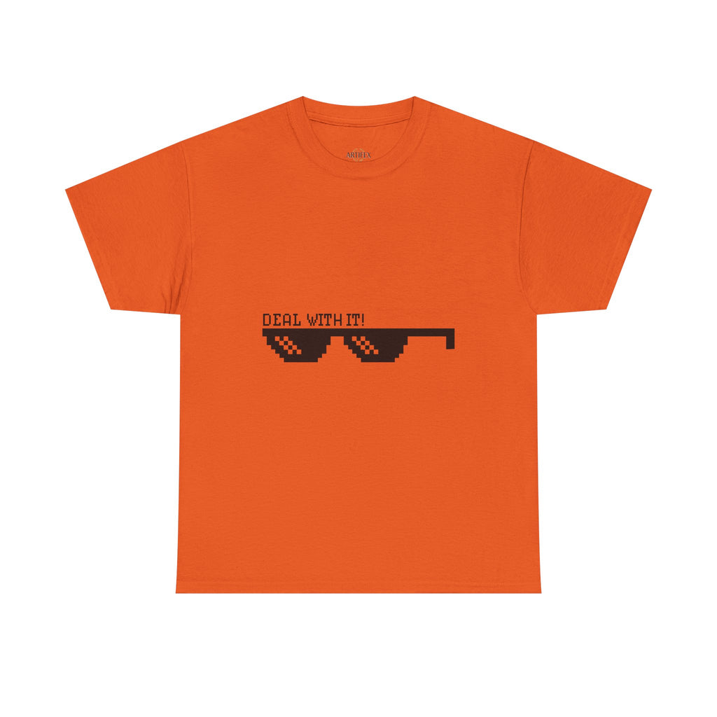 Just Do It Tomorrow Tee — 'Deal With It' Pixel Sunglasses Graphic T‑Shirt