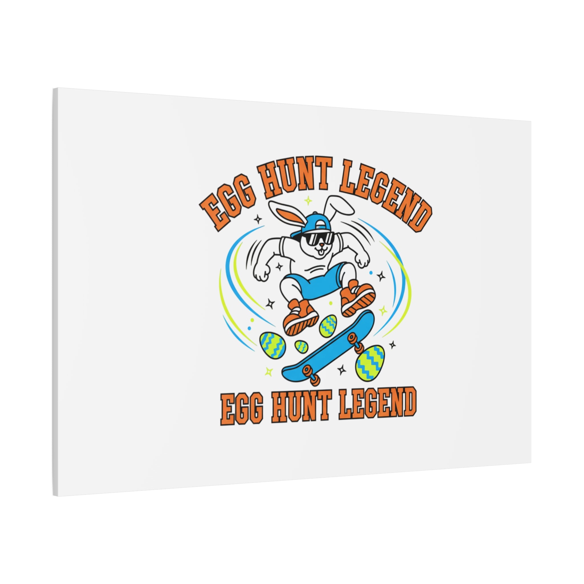 Egg Hunt Legend Canvas | Bold Boys Easter, Egg Hunter Skateboard Dino Egg