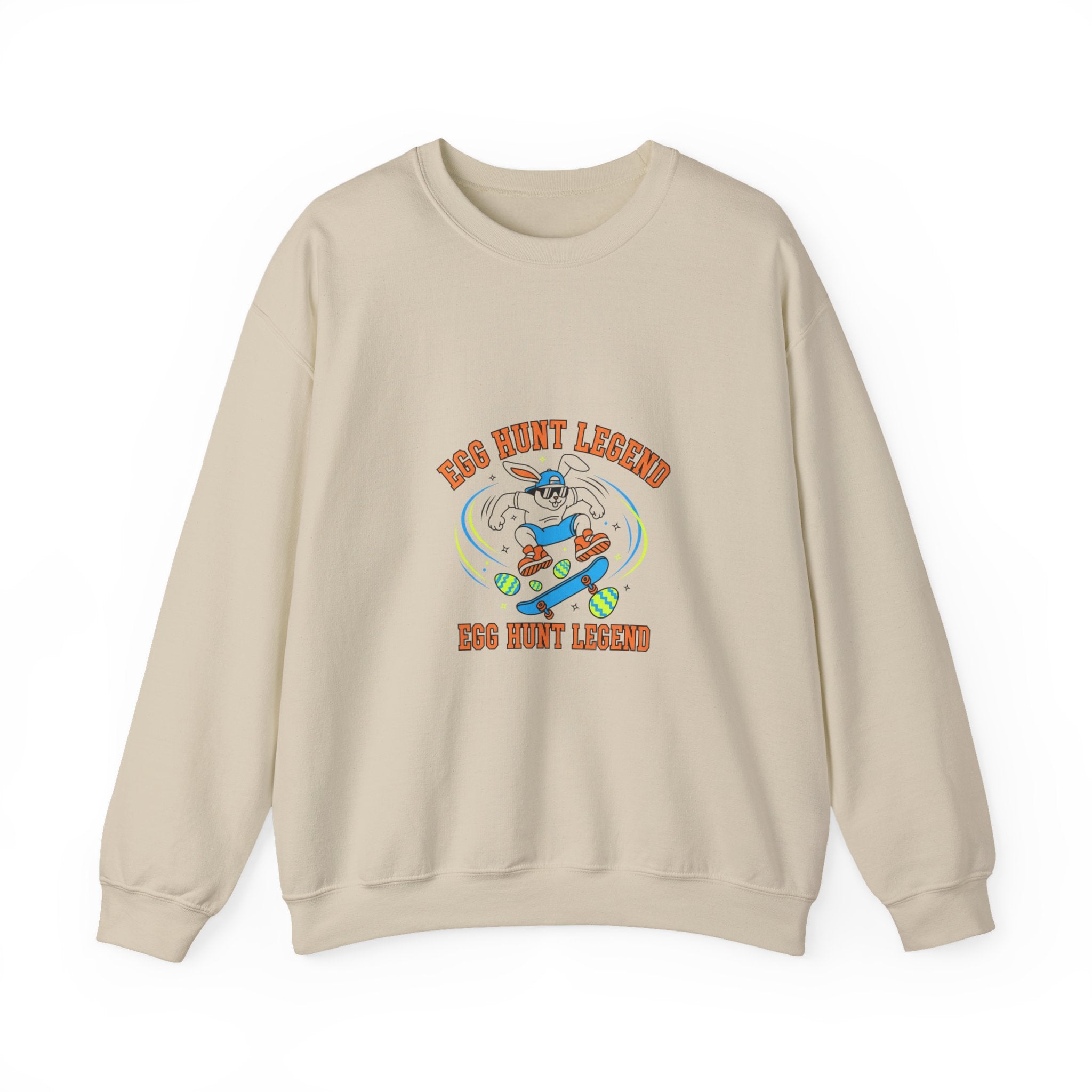 Egg Hunt Legend Crewneck Sweatshirt | boys Easter shirt, egg hunter graphic