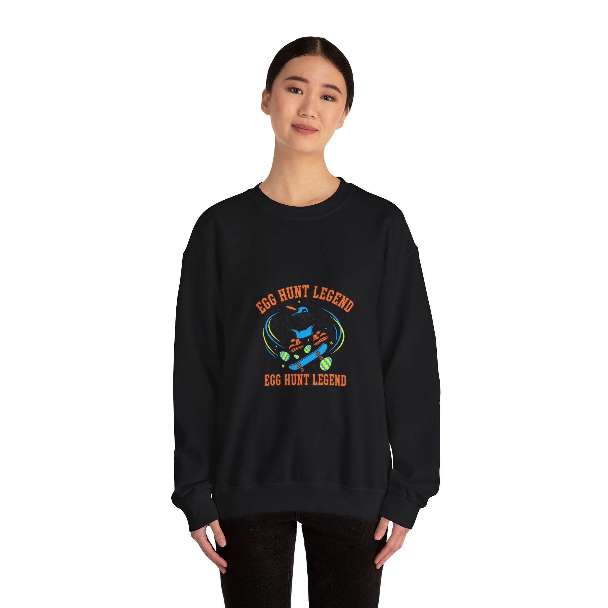 Egg Hunt Legend Crewneck Sweatshirt | boys Easter shirt, egg hunter graphic
