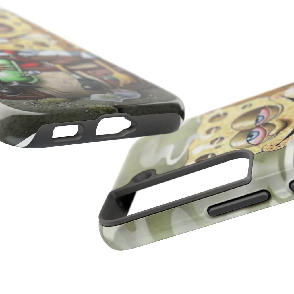 Sponge Parody Tough Phone Case – Stoned Cartoon Sponge Bob with Bong