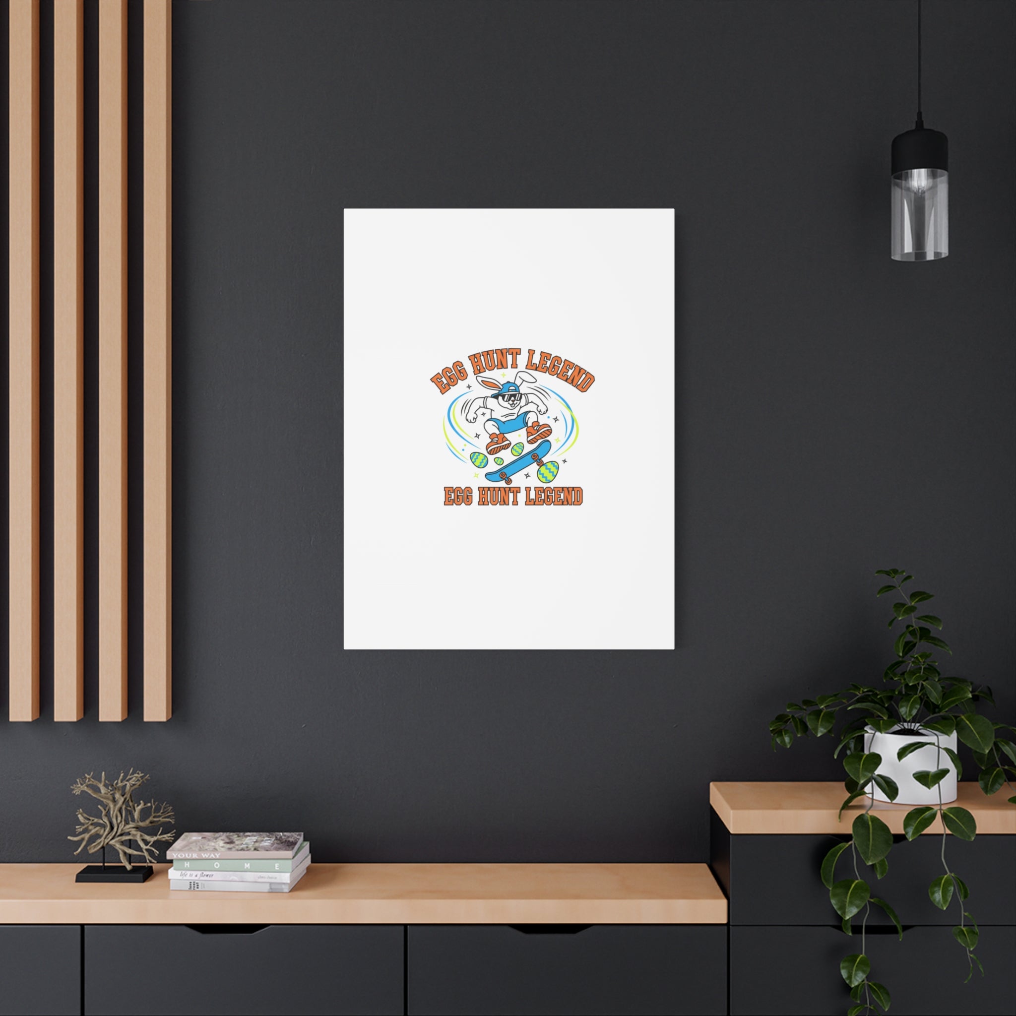 Egg Hunt Legend Canvas | Bold Boys Easter, Egg Hunter Skateboard Dino Egg