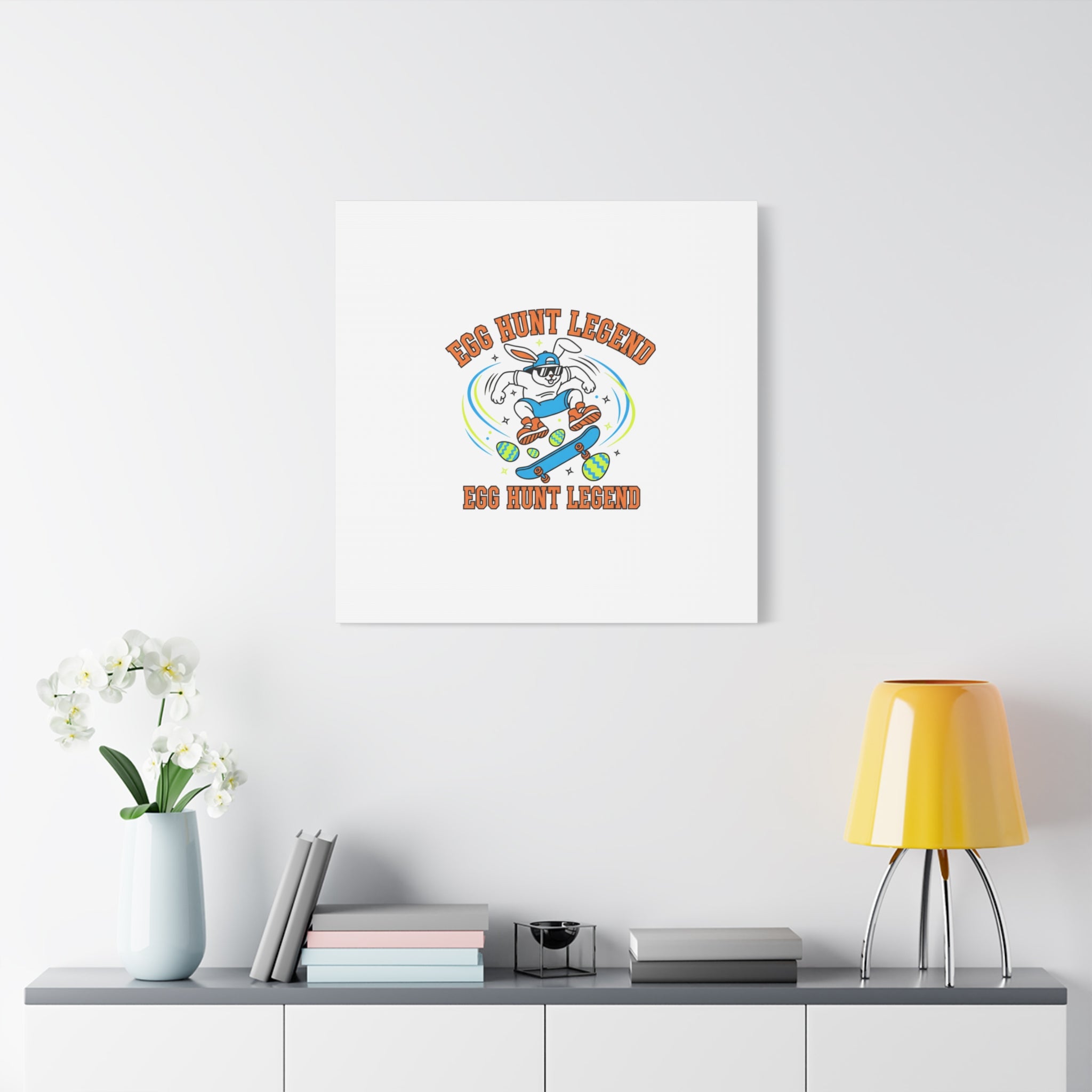 Egg Hunt Legend Canvas | Bold Boys Easter, Egg Hunter Skateboard Dino Egg