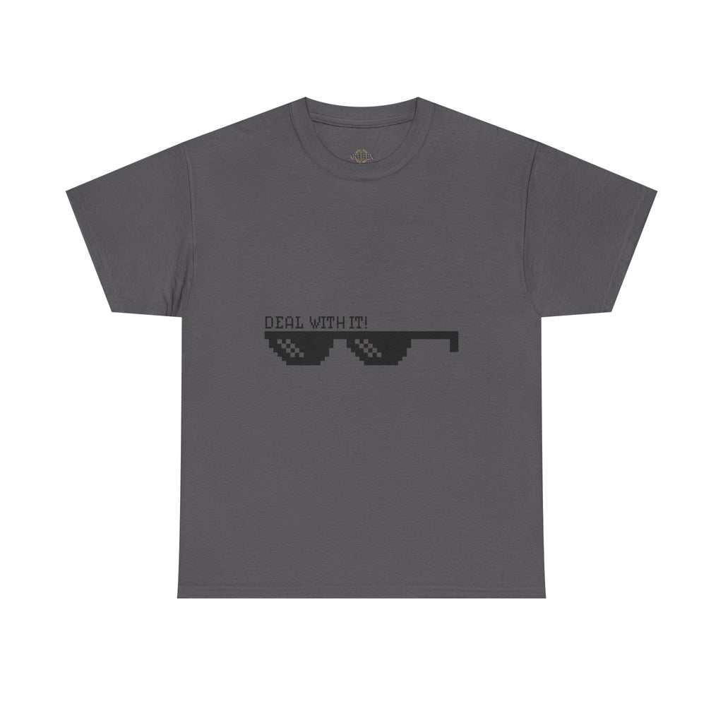 Just Do It Tomorrow Tee — 'Deal With It' Pixel Sunglasses Graphic T‑Shirt