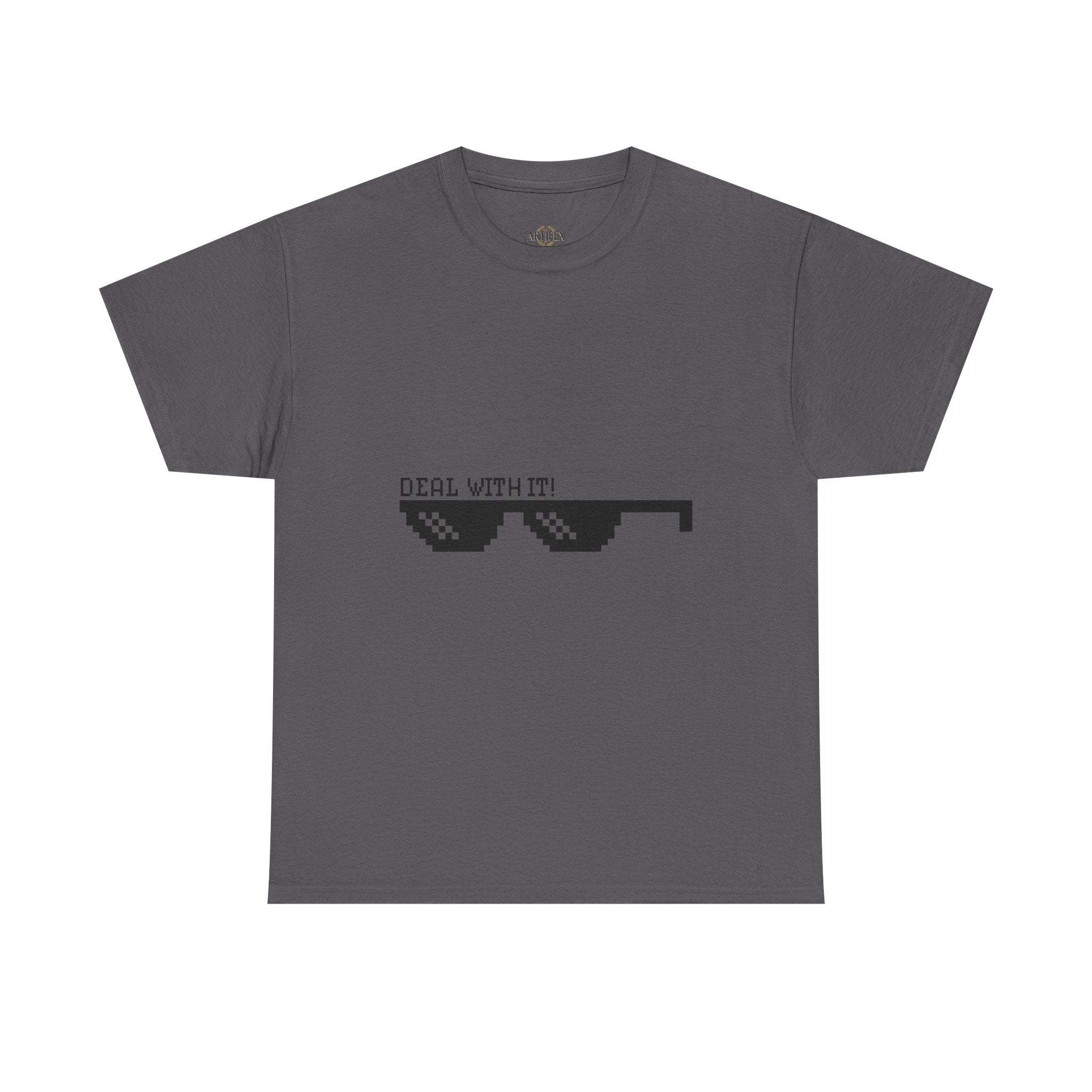 Just Do It Tomorrow Tee — 'Deal With It' Pixel Sunglasses Graphic T‑Shirt