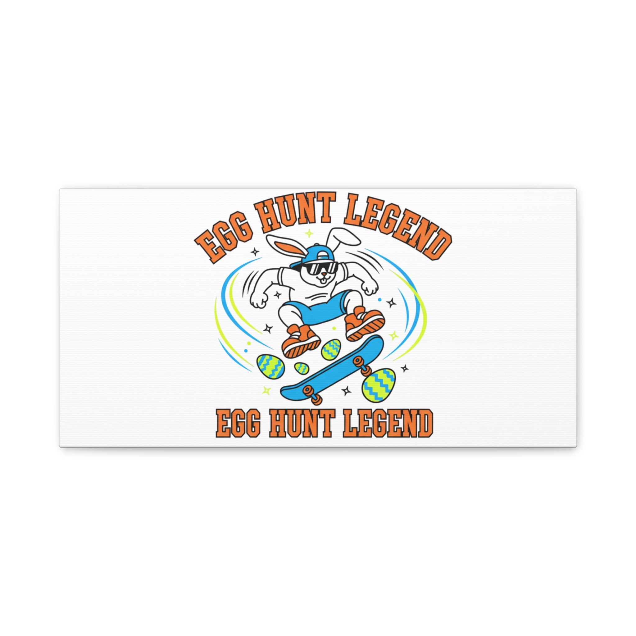 Egg Hunt Legend Canvas | Bold Boys Easter, Egg Hunter Skateboard Dino Egg