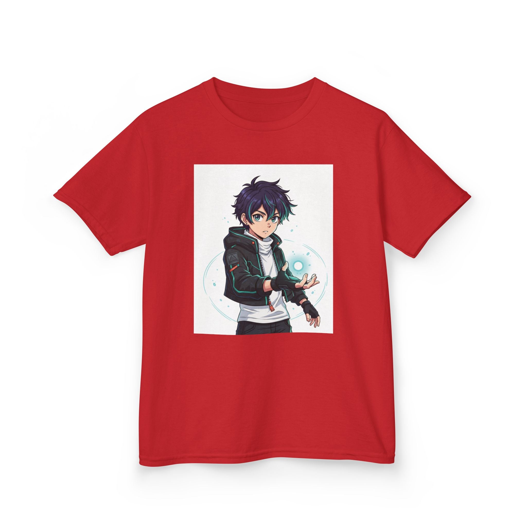 Kids Anime Mage T‑Shirt — Cute Boy Sorcerer Graphic Tee